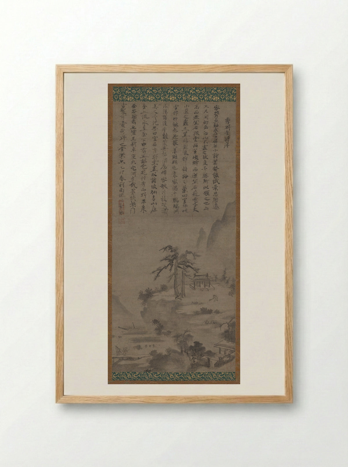 Shuyadō (Studio of Lofty Rusticity) - Bunsei - Framed Print Wood