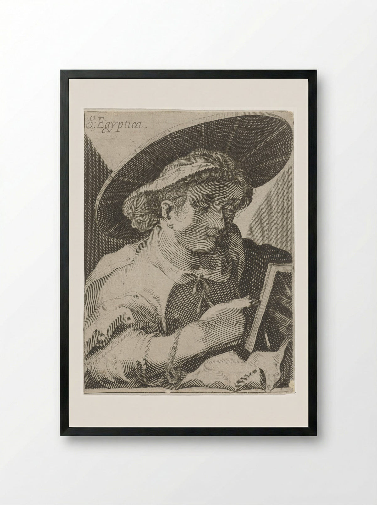 Sibille van Egypte - Simon Frisius - Framed Print Black