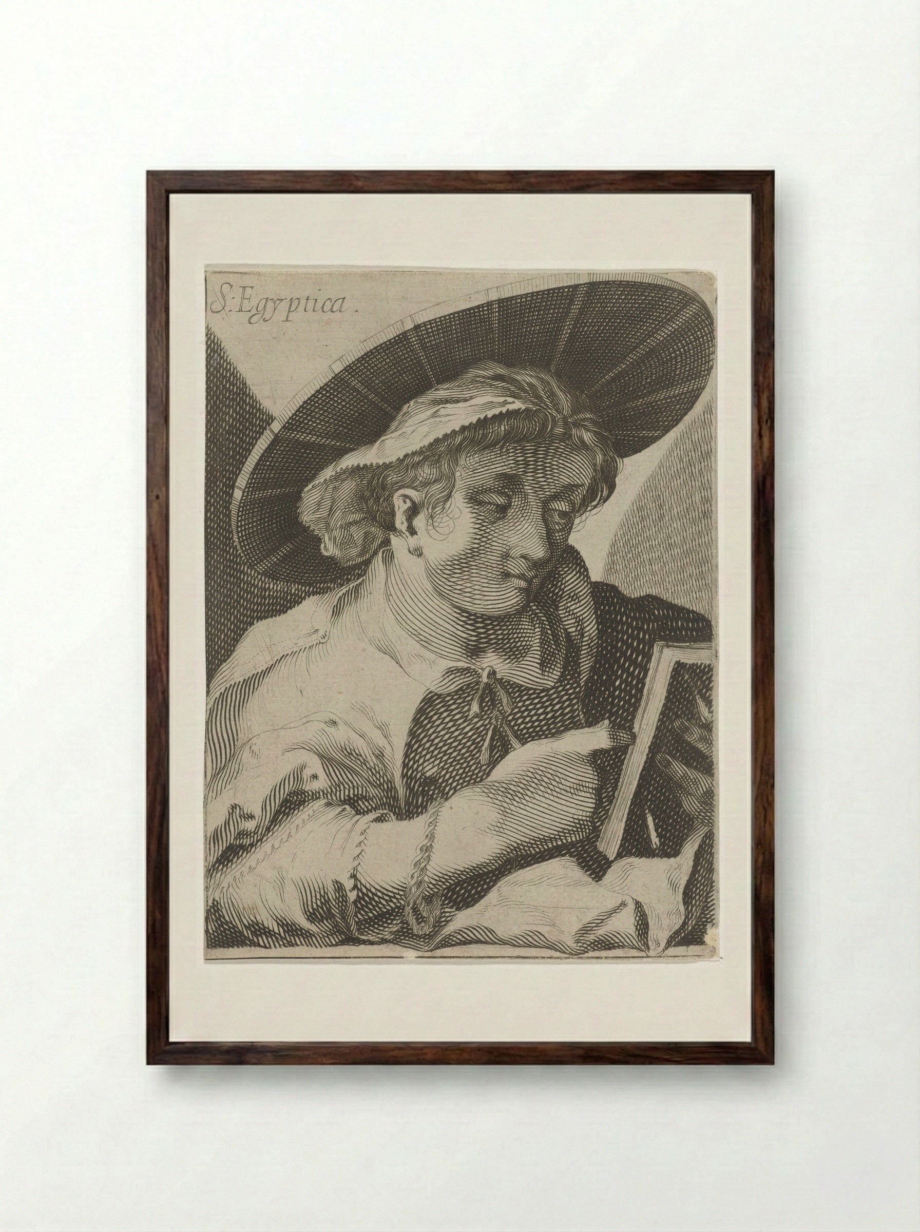 Sibille van Egypte - Simon Frisius - Framed Print Dark Wood