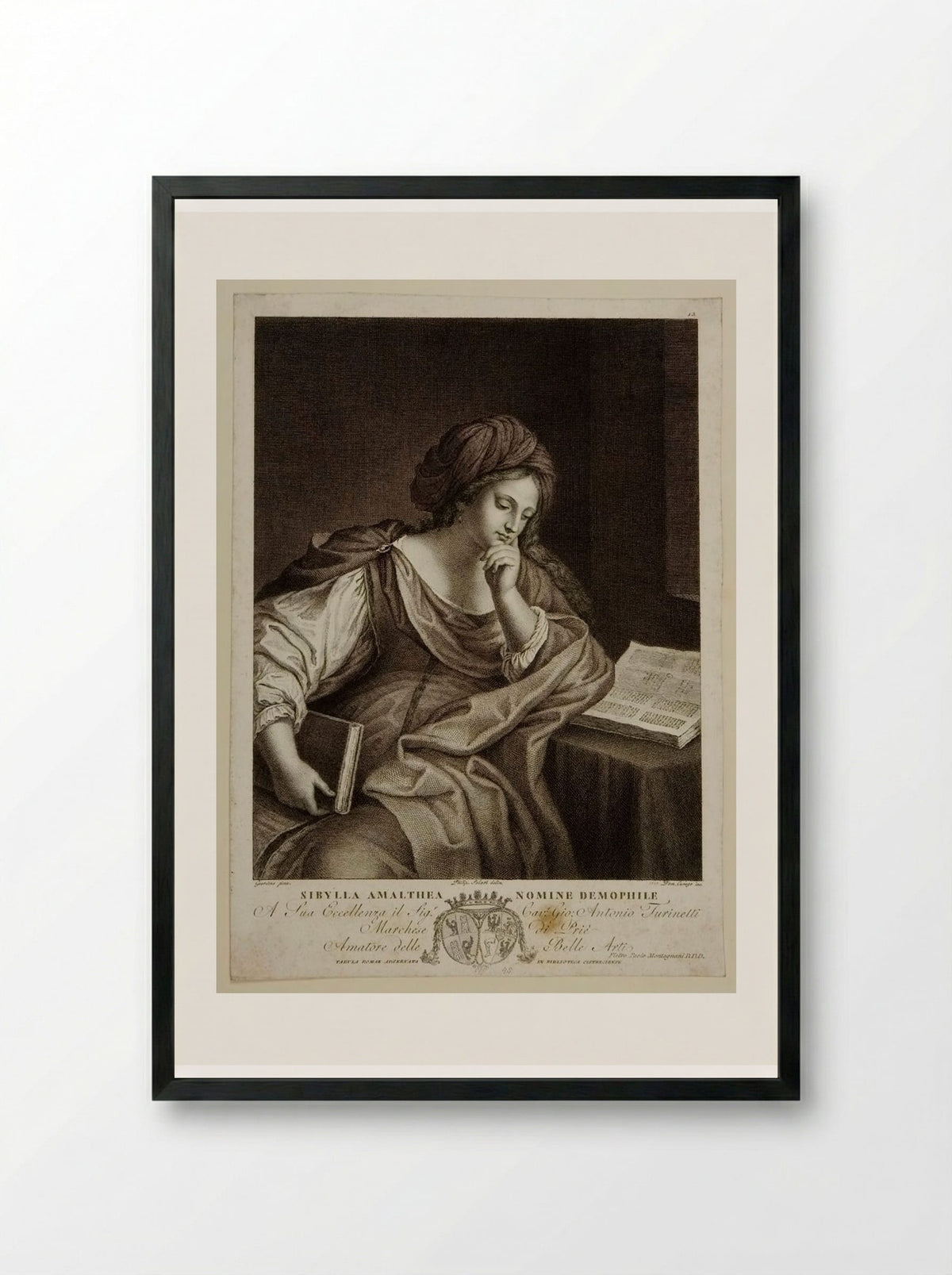 Sibylla Amalthea - Domenico Cunego - Framed Print Black