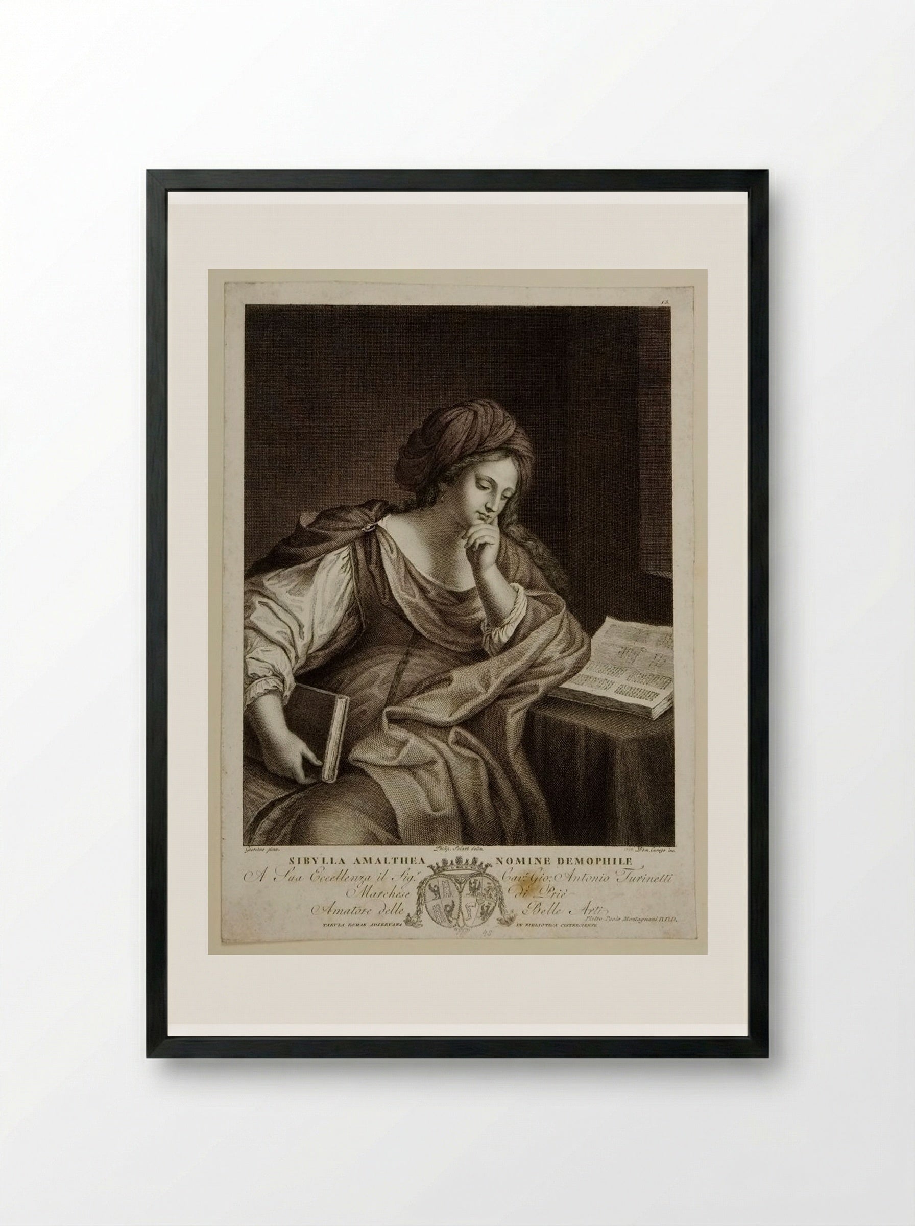 Sibylla Amalthea - Domenico Cunego - Framed Print Black