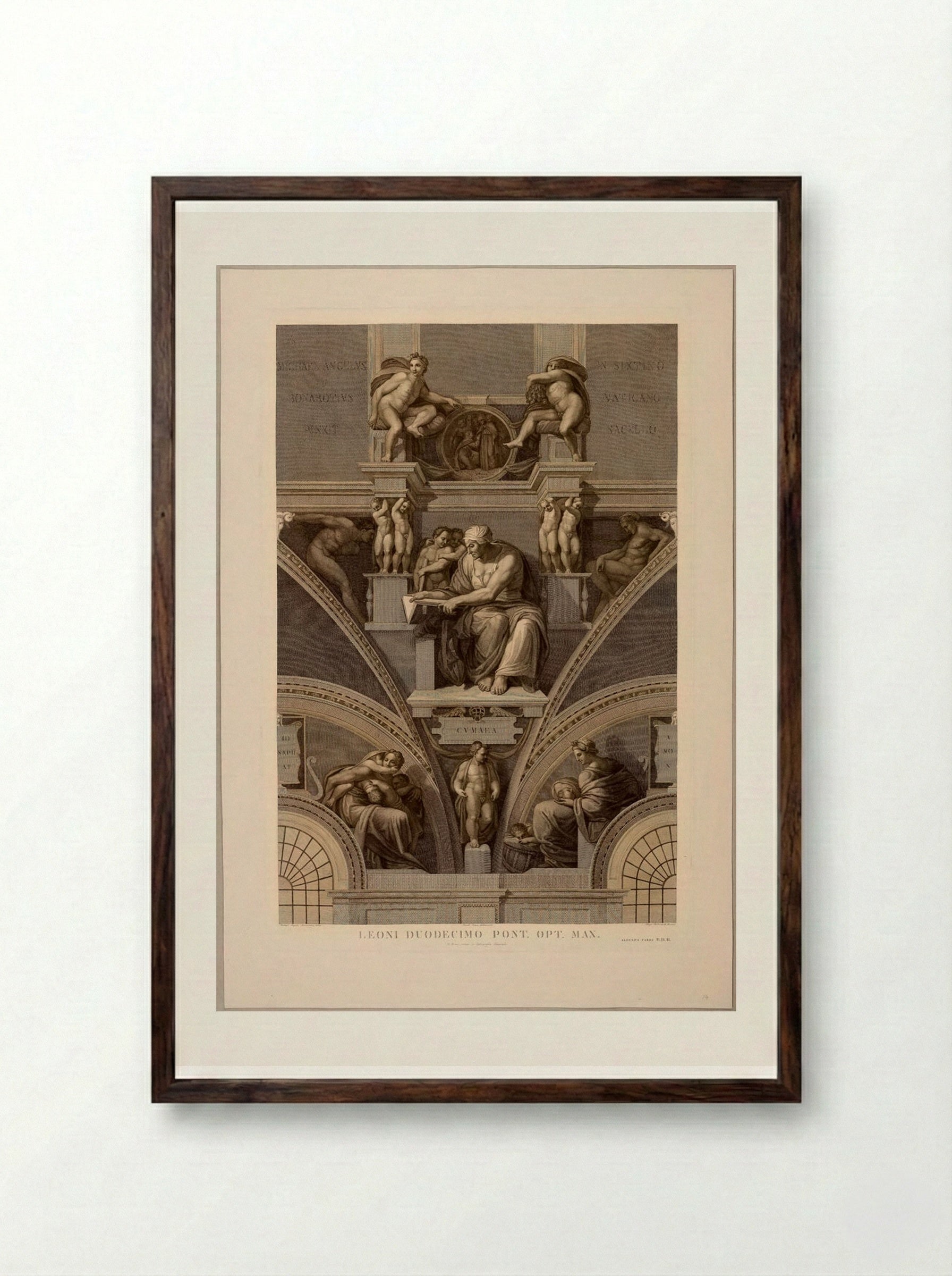 Sibylla Cumaea - Domenico Cunego - Framed Print Dark Wood
