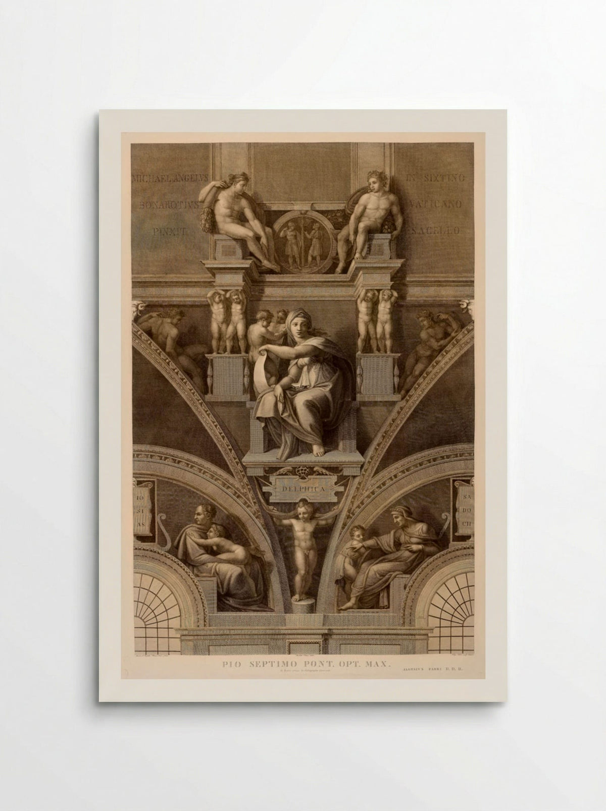 Sibylla Delphica (After Michelangelo) - Domenico Cunego - Poster