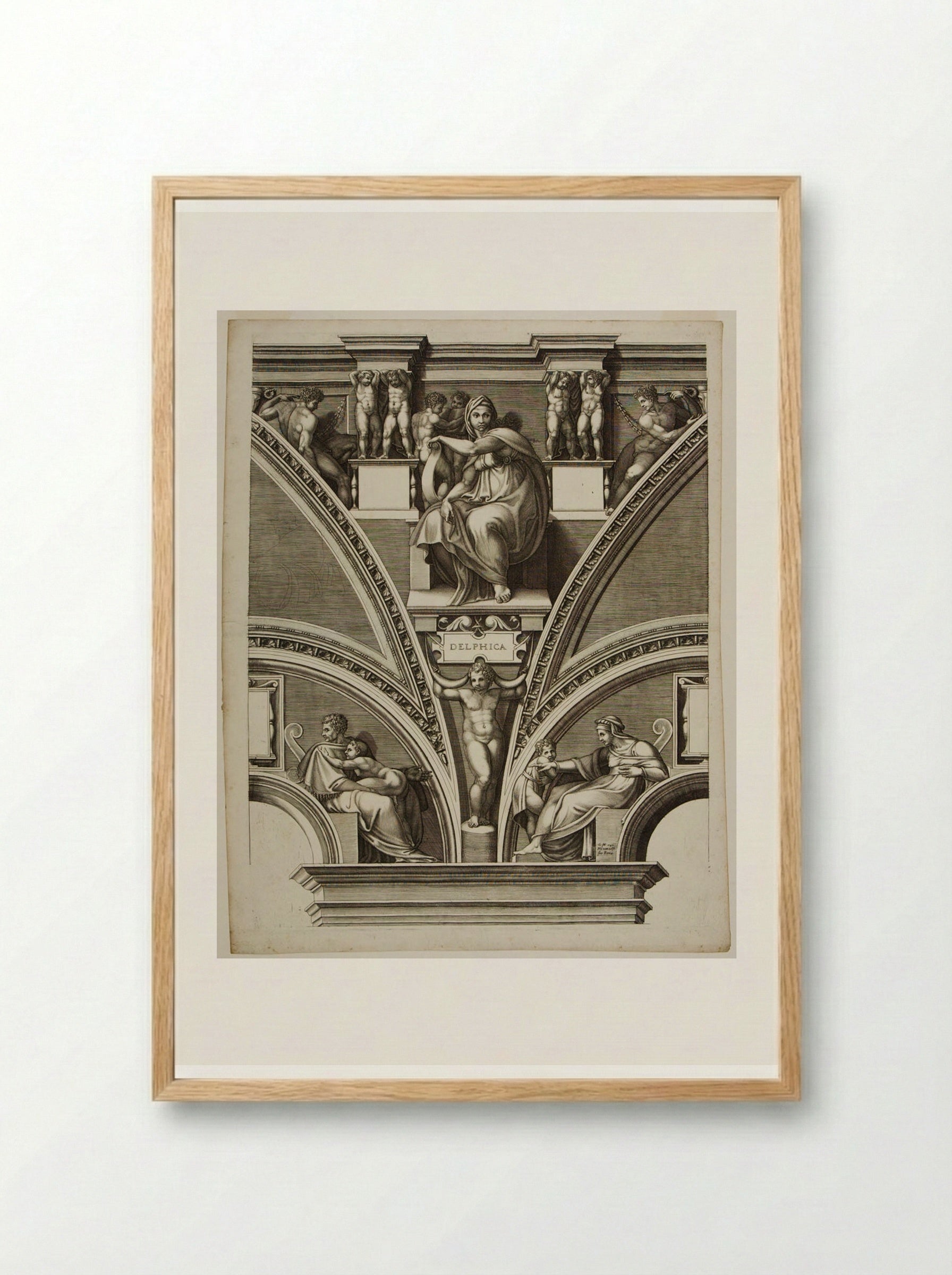 Sibylla Delphica - Giorgio Ghisi - Framed Print Wood
