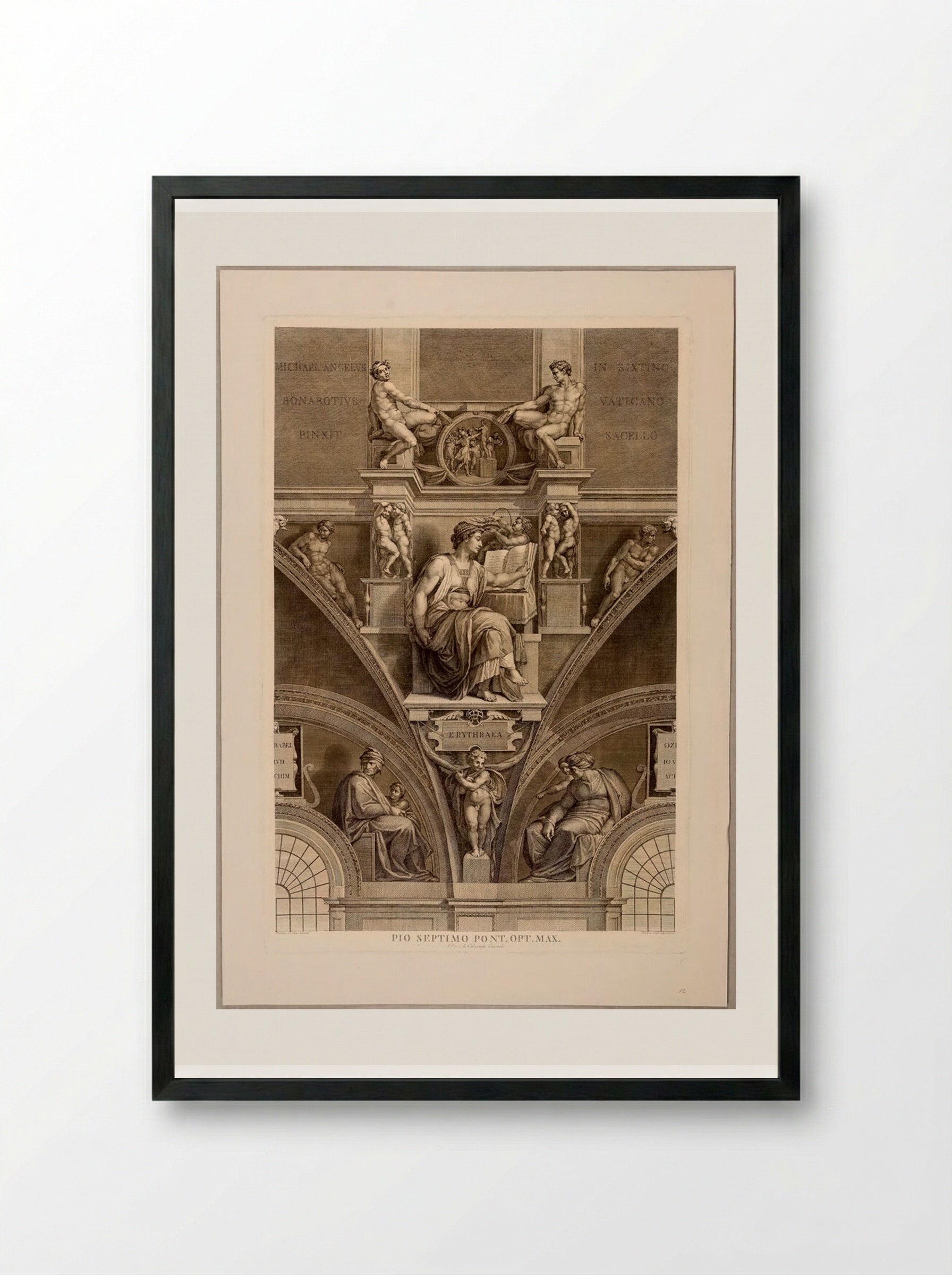 Sibylla Erythraea - Domenico Cunego - Framed Print Black