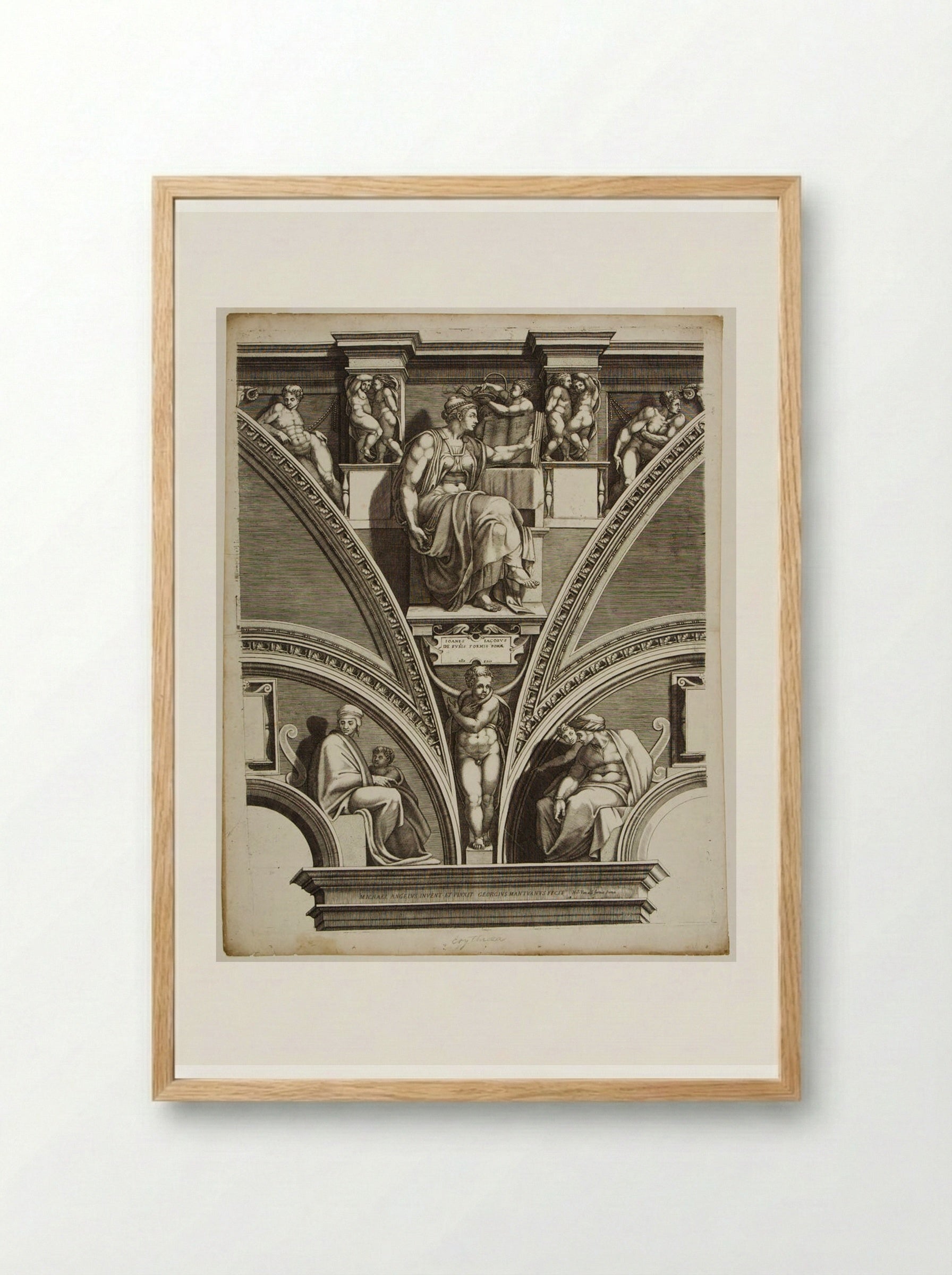 Sibylla Erythraea - Giorgio Ghisi - Framed Print Wood