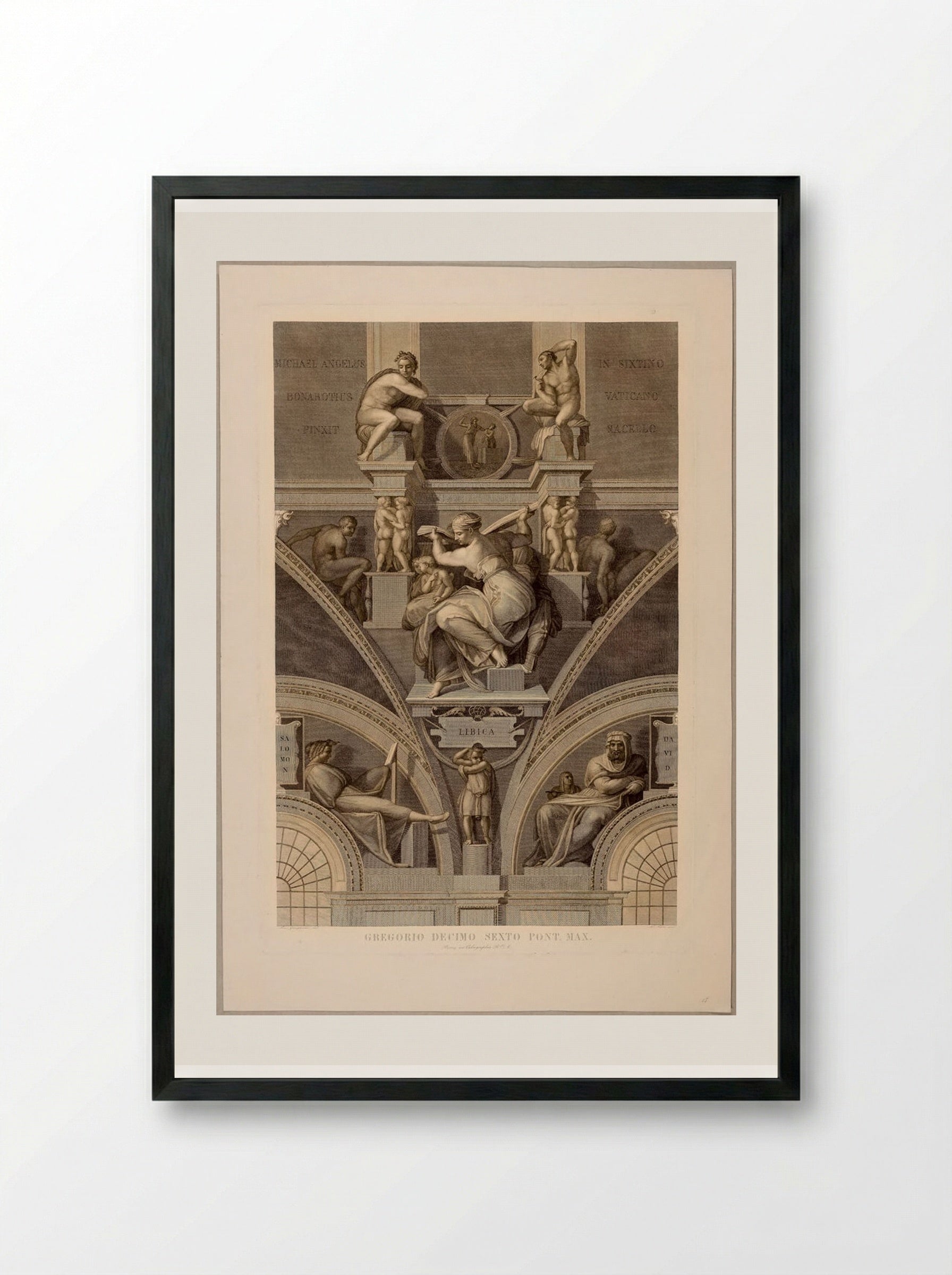 Sibylla Libica - Domenico Cunego - Framed Print Black