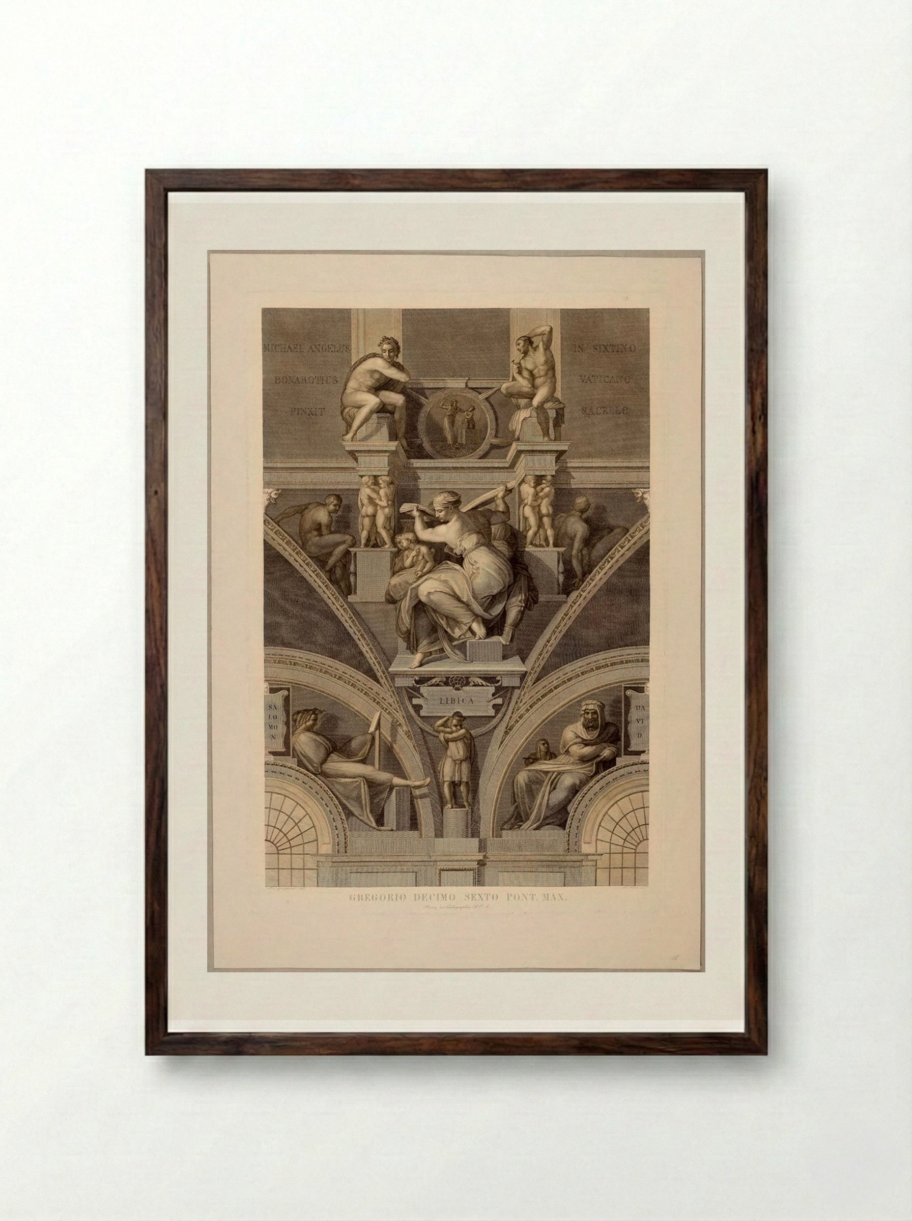 Sibylla Libica - Domenico Cunego - Framed Print Dark Wood