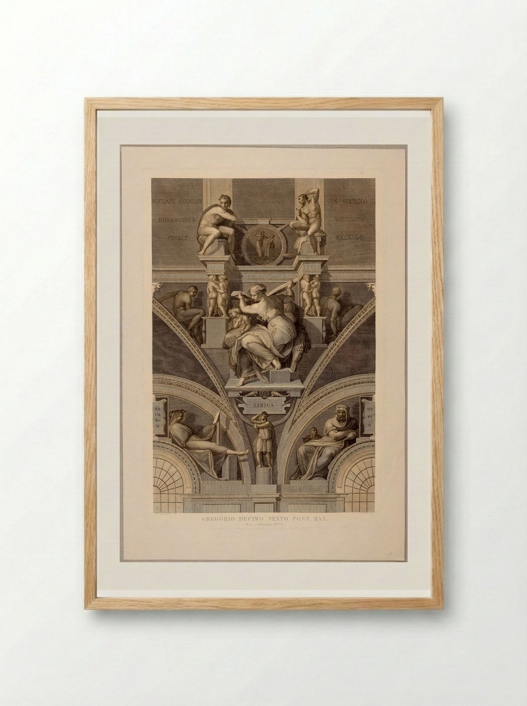 Sibylla Libica - Domenico Cunego - Framed Print Wood