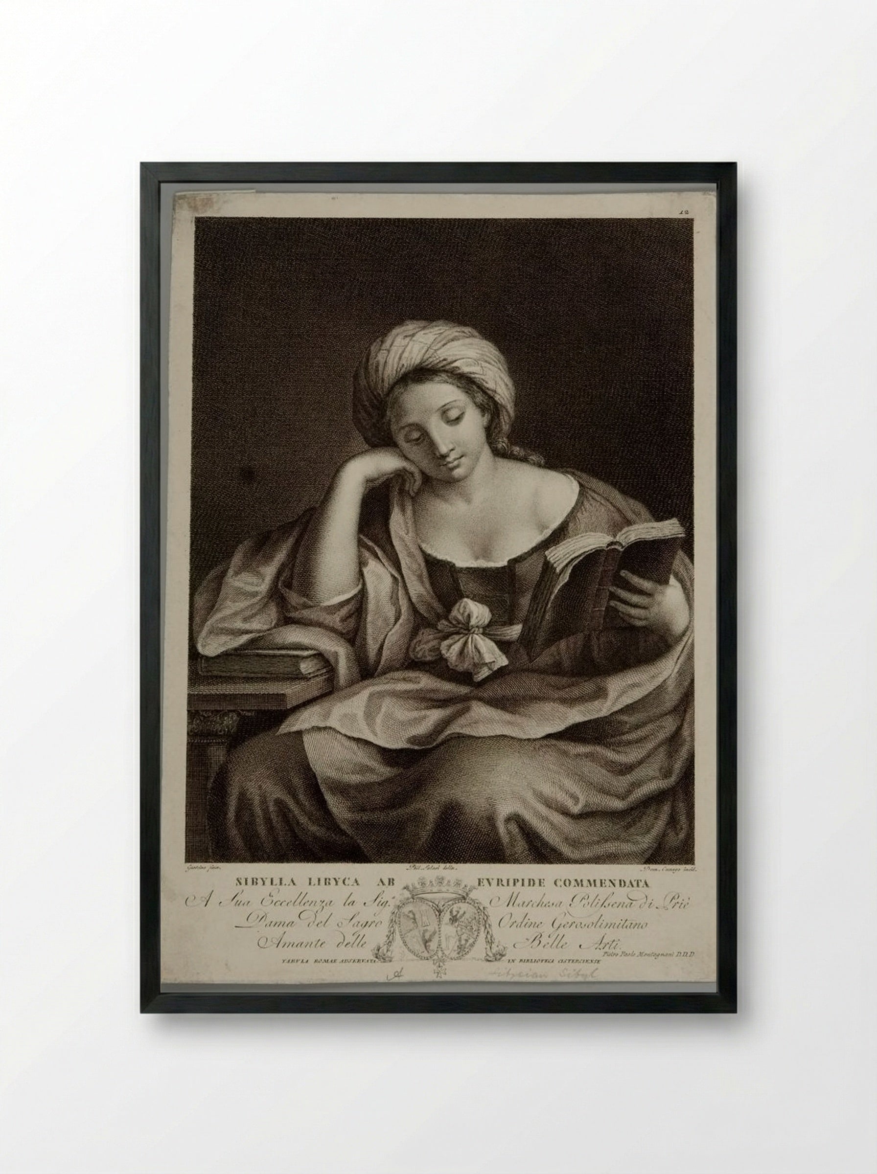 Sibylla Libyca - Domenico Cunego - Framed Print Black