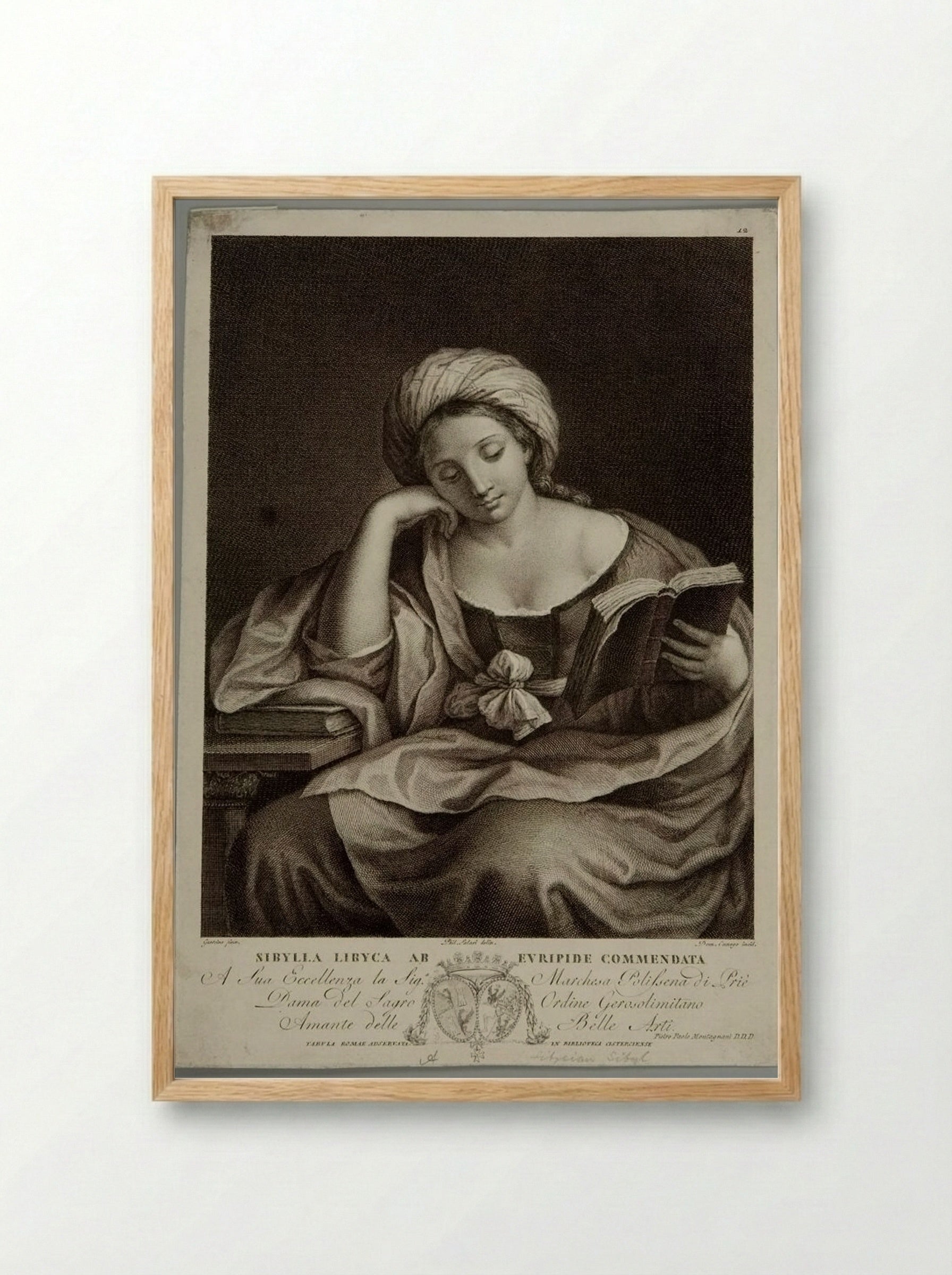 Sibylla Libyca - Domenico Cunego - Framed Print Wood