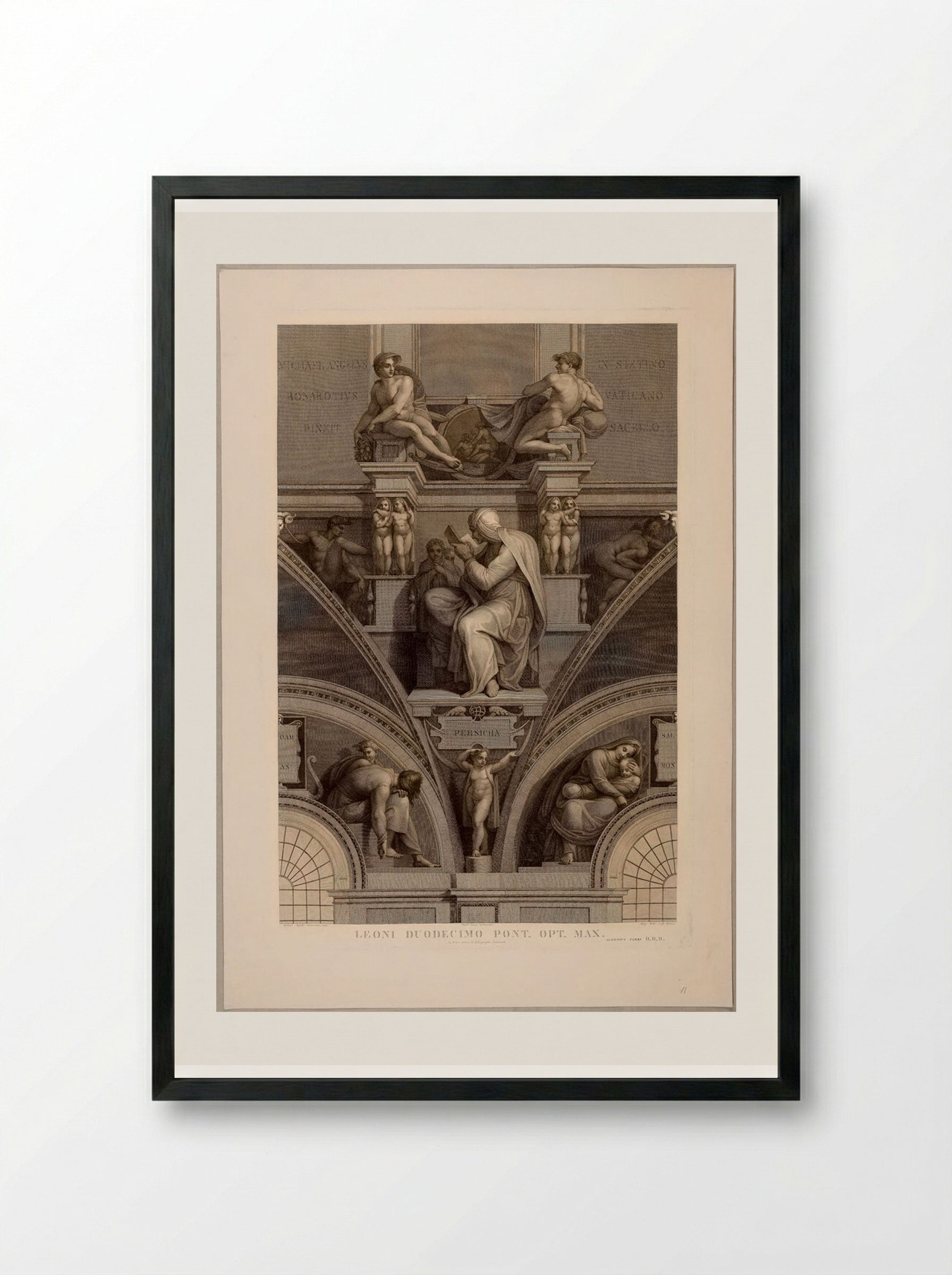 Sibylla Persica - Domenico Cunego - Framed Print Black