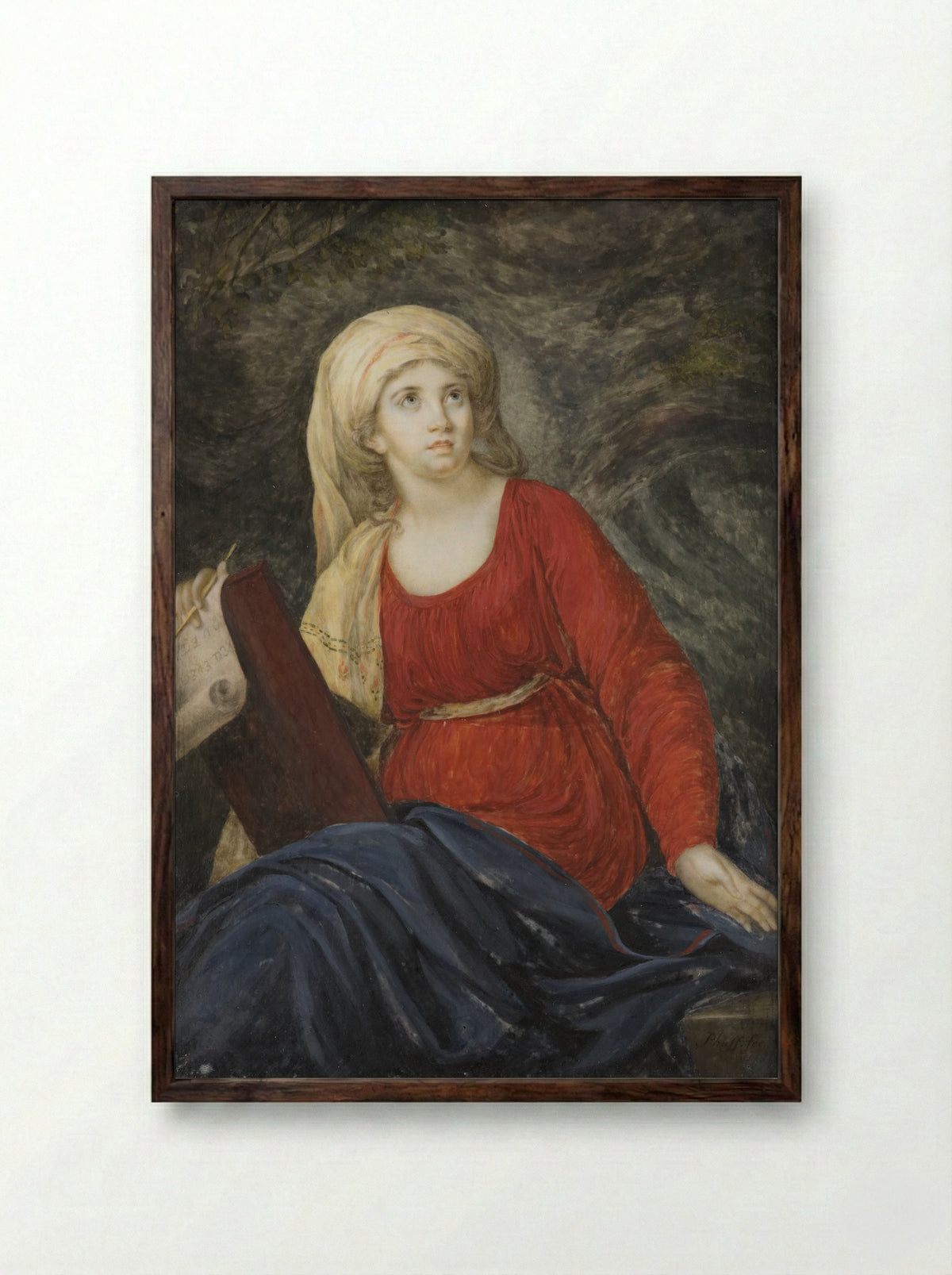 Sibylle - Johannes Emilius Phaff - Framed Print Dark Wood