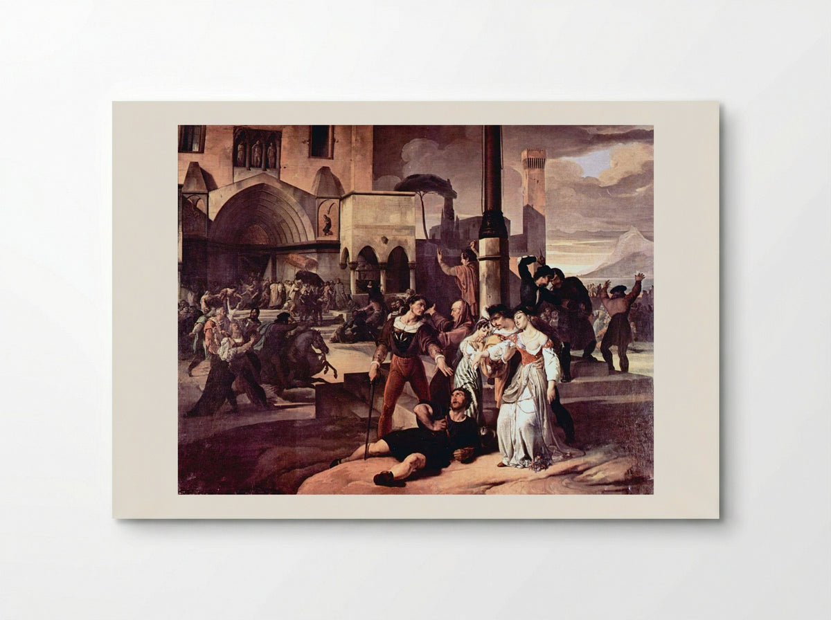 Sicilian Evenings Painting Series, Scene 1 - Francesco Hayez - Poster