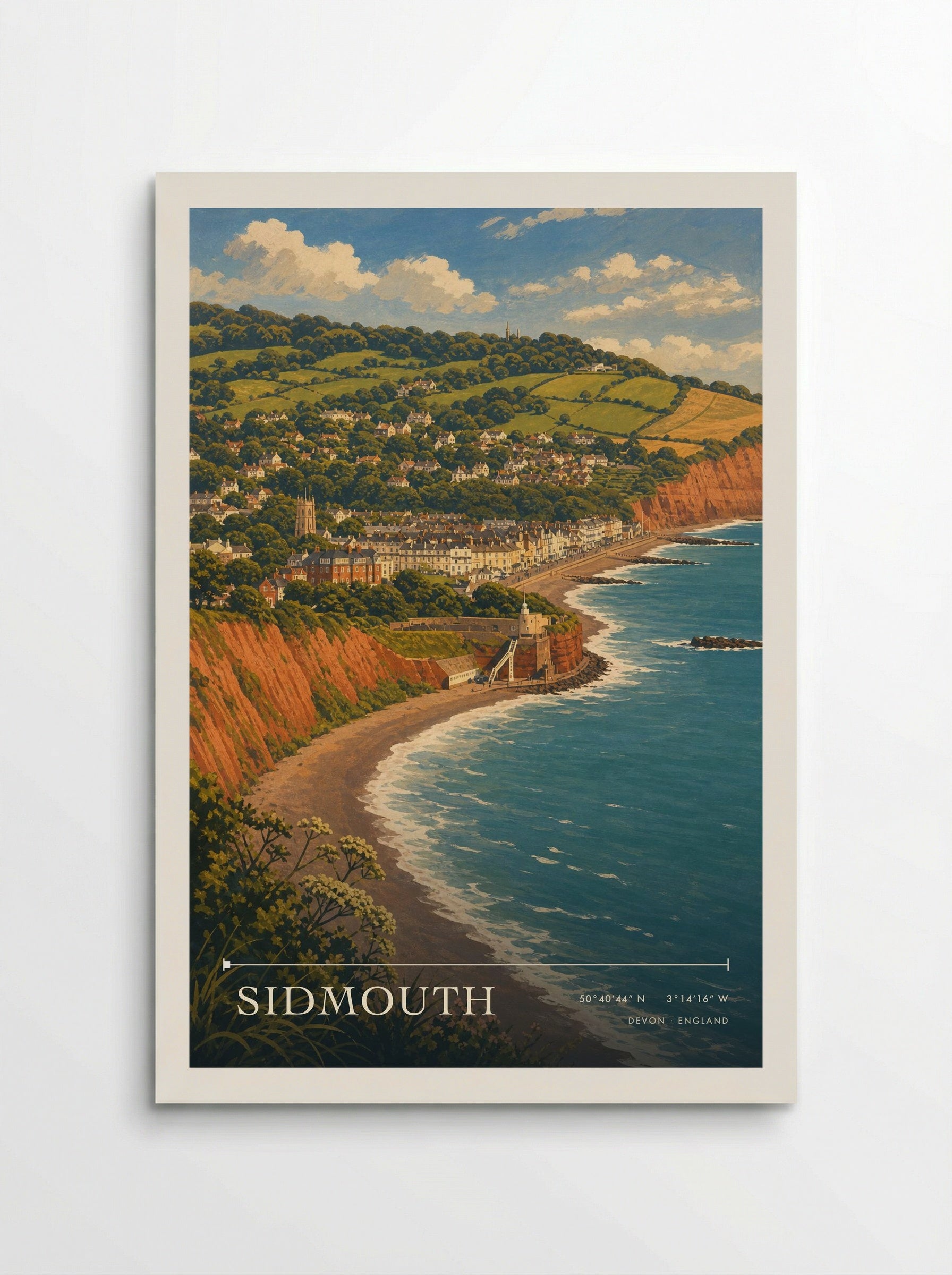 Sidmouth Devon England Travel Poster - Poster