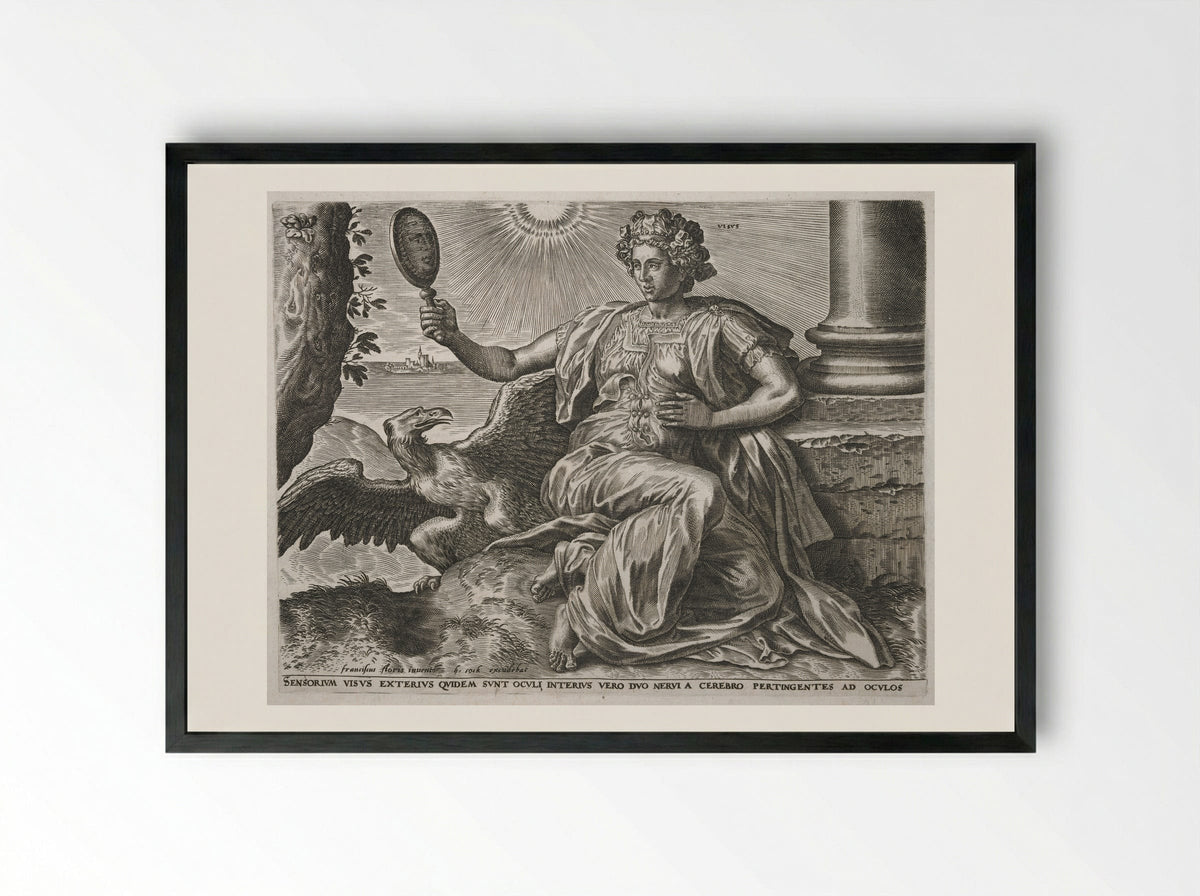 Sight - Cornelis Cort - Framed Print Black