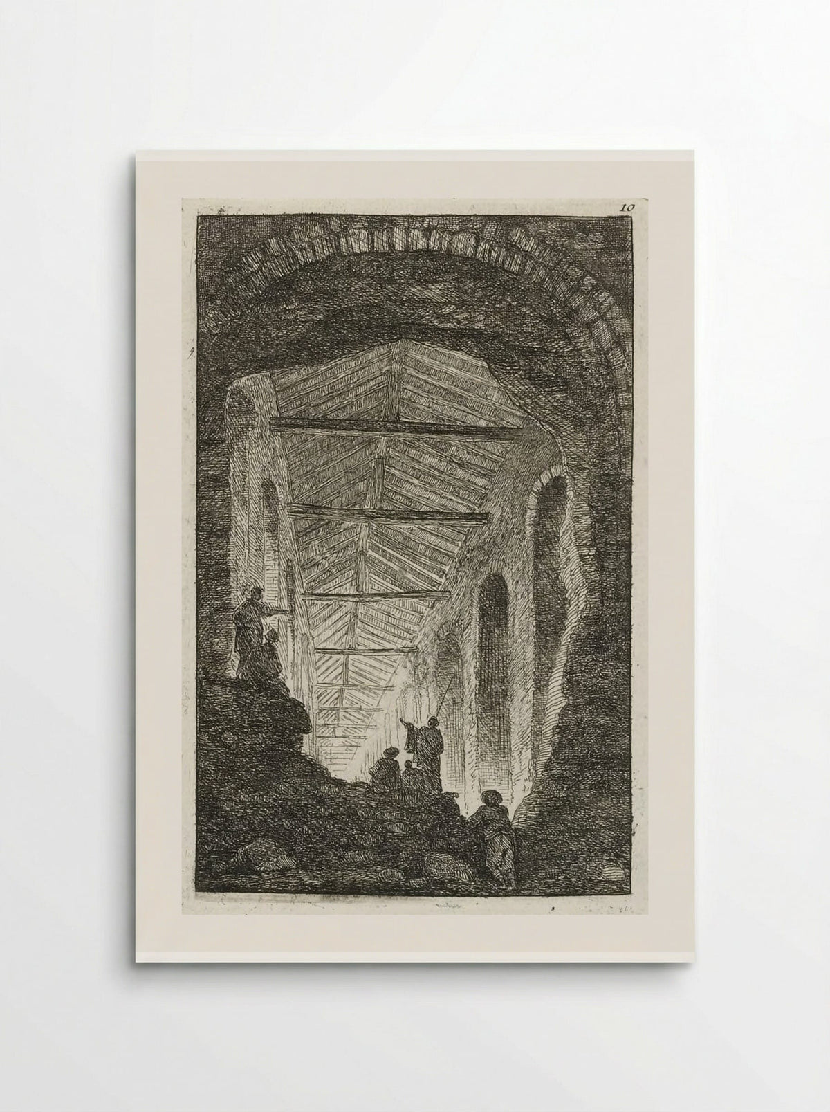 Sightseers within the Colosseum - Hubert Robert - Poster
