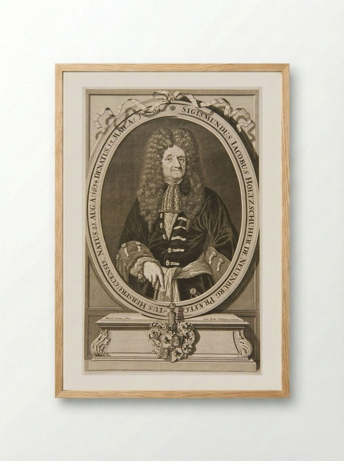 Sigismund Jakob Holzschuher - Andreas Matthäus Wolfgang - Framed Print Wood