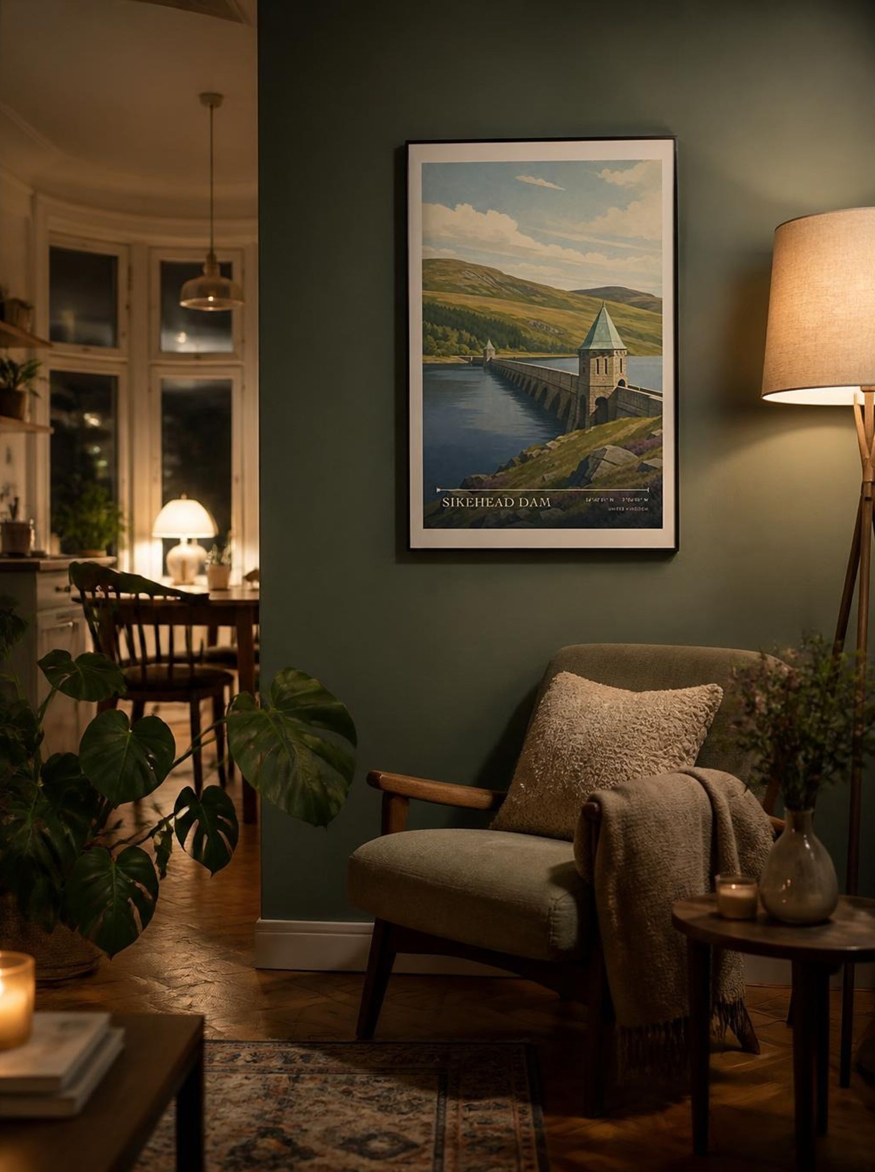 Sikehead Dam United Kingdom Travel Poster - Lifestyle