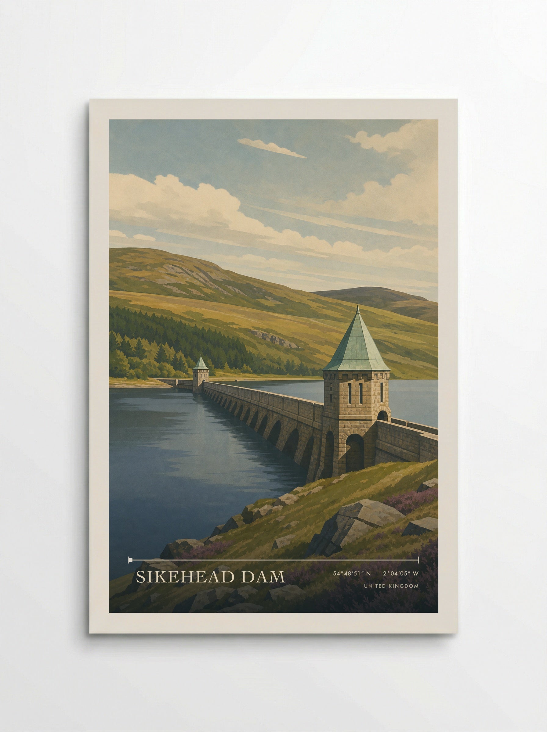 Sikehead Dam United Kingdom Travel Poster - Poster