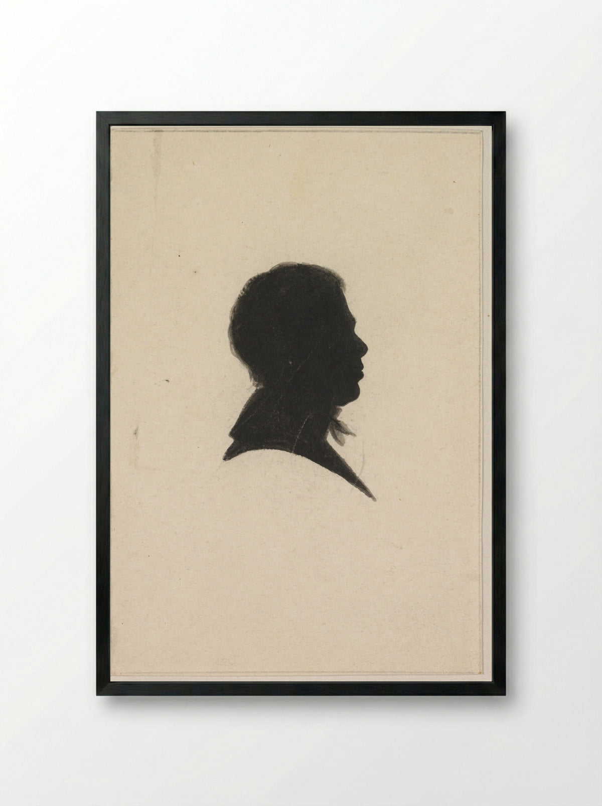 Silhouet van een man, naar rechts - Jan Willem Caspari - Framed Print Black