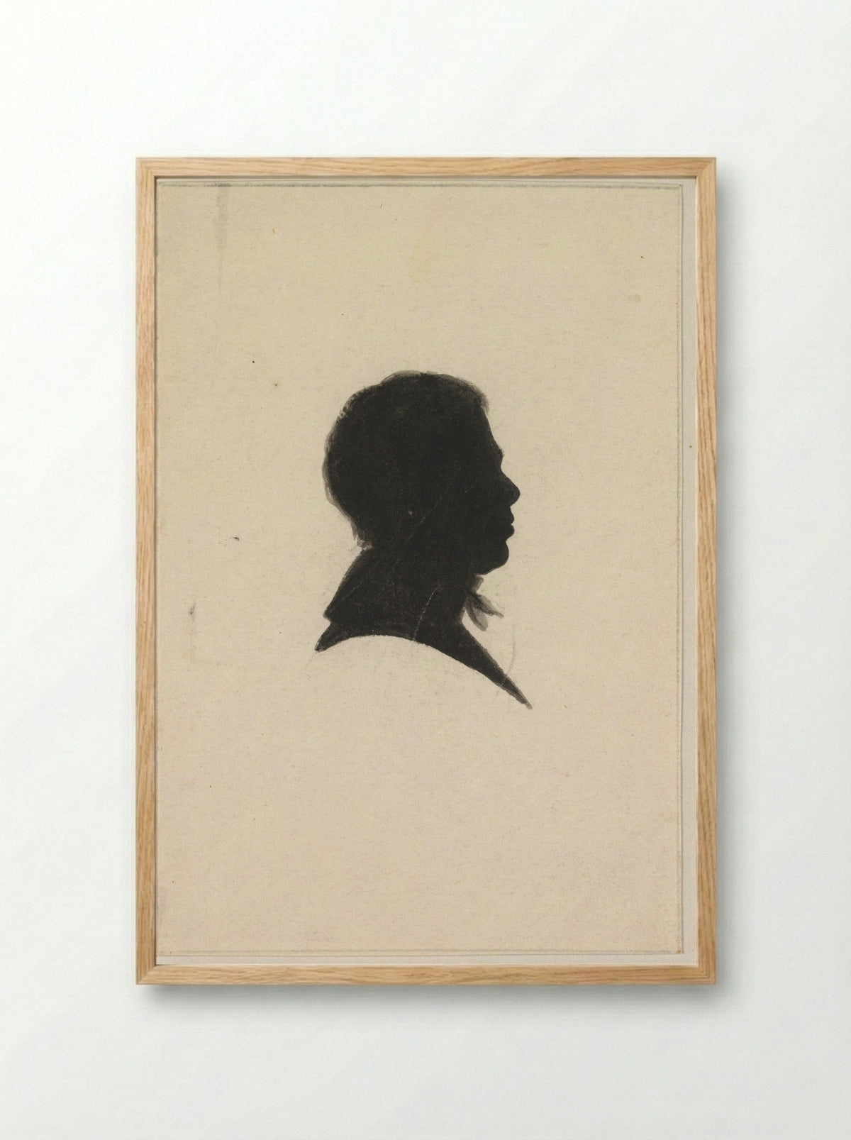 Silhouet van een man, naar rechts - Jan Willem Caspari - Framed Print Wood