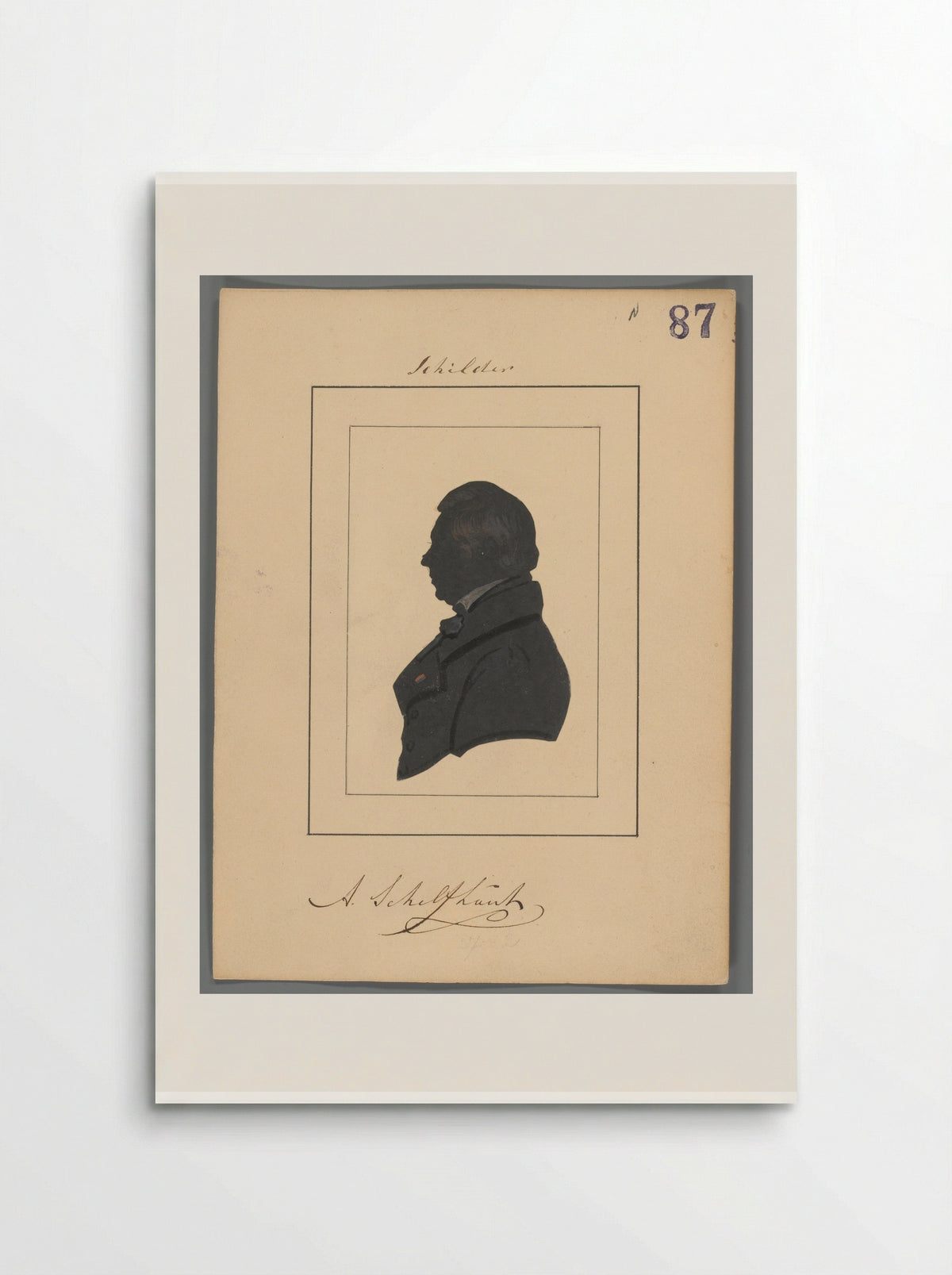 Silhouetportret van Andreas Schelfhout - Elisabeth Alida Haanen - Poster
