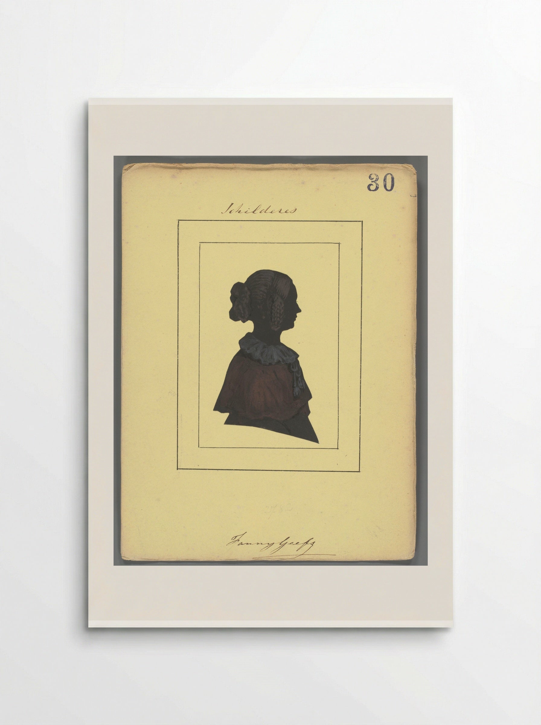 Silhouetportret van Fanny Geefs-Corr - Elisabeth Alida Haanen - Poster
