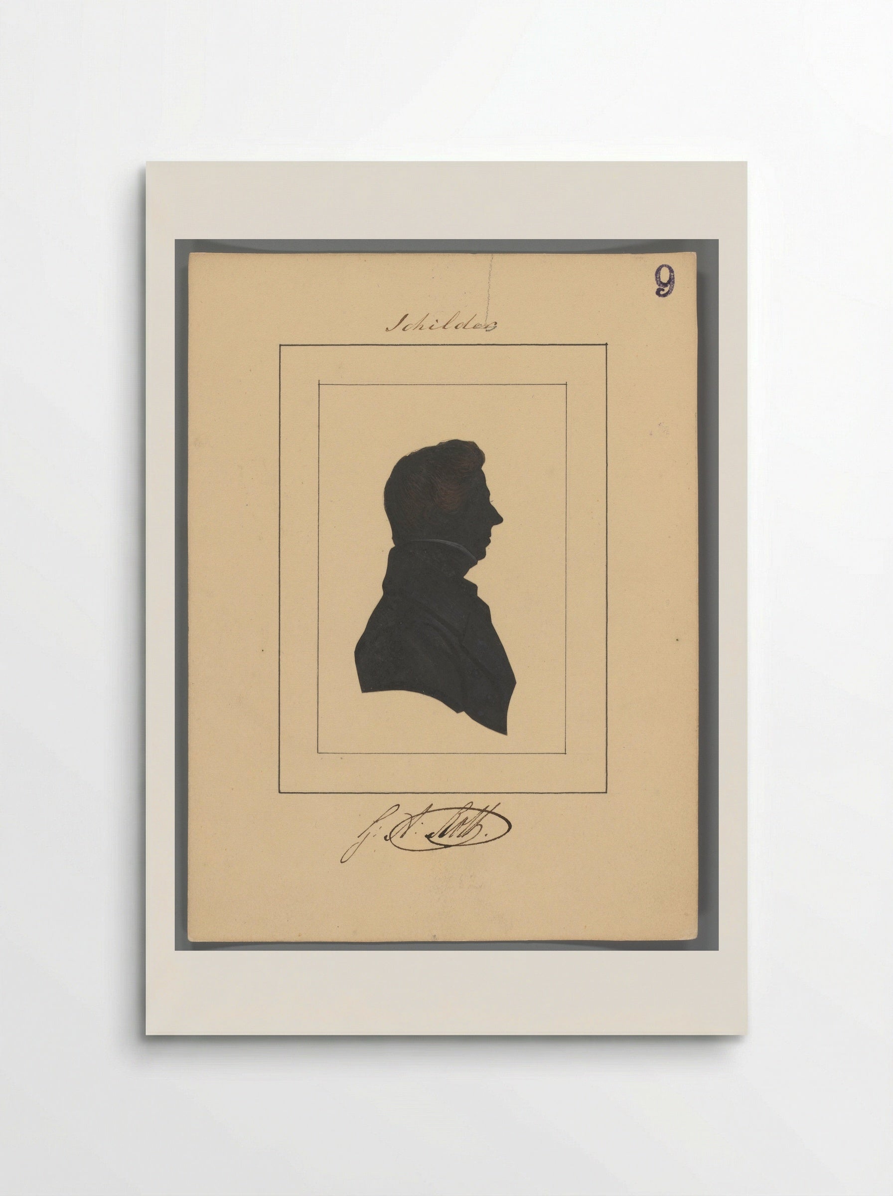 Silhouetportret van George Andries Roth - Elisabeth Alida Haanen - Poster