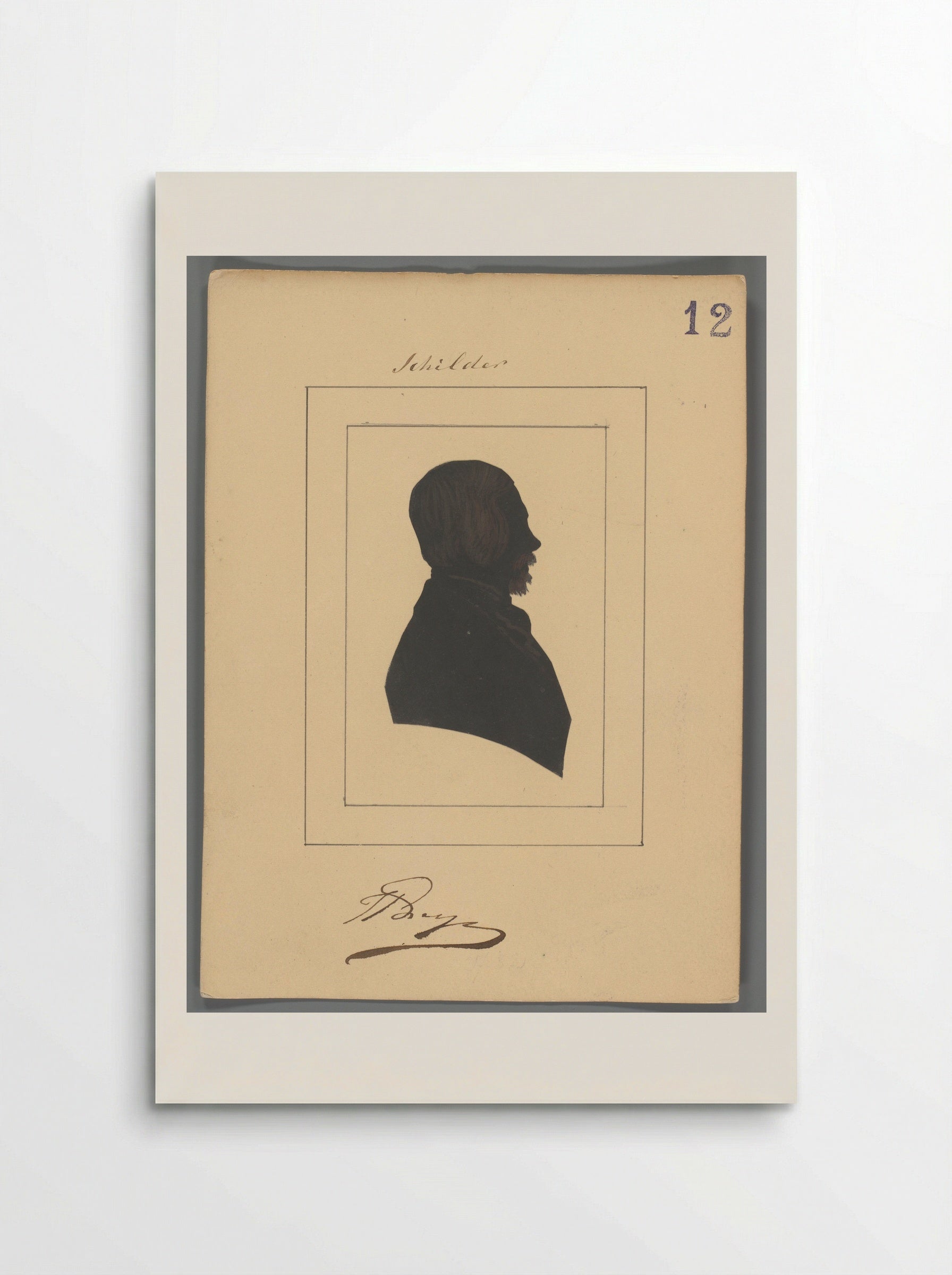 Silhouetportret van Jan Hendrik II Breyer - Elisabeth Alida Haanen - Poster