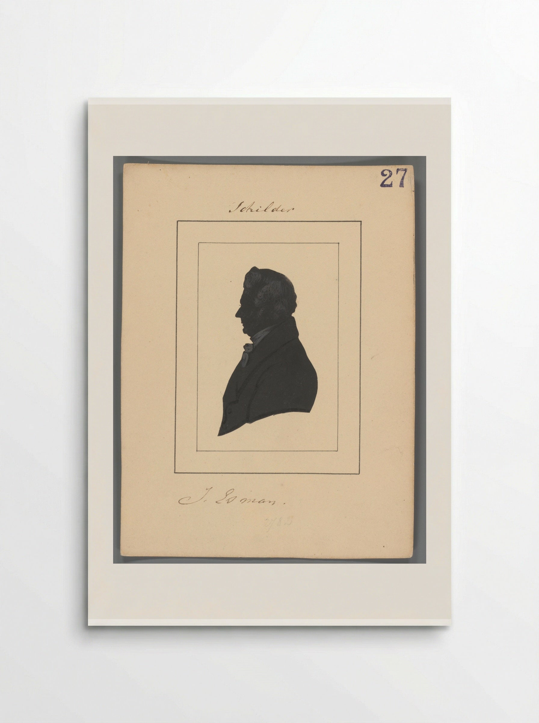 Silhouetportret van Joannes Esman - Elisabeth Alida Haanen - Poster