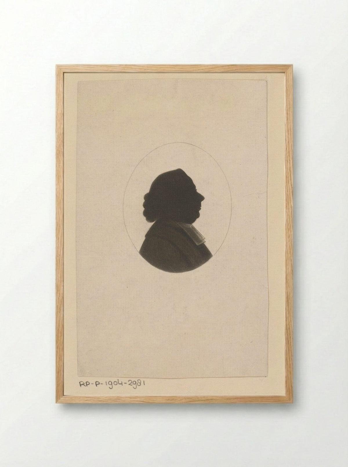 Silhouetportret van Samuel Eschauzier - Johannes Christiaan Bendorp - Framed Print Wood
