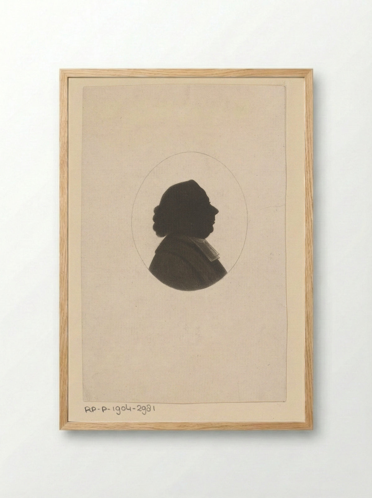 Silhouetportret van Samuel Eschauzier - Johannes Christiaan Bendorp - Framed Print Wood
