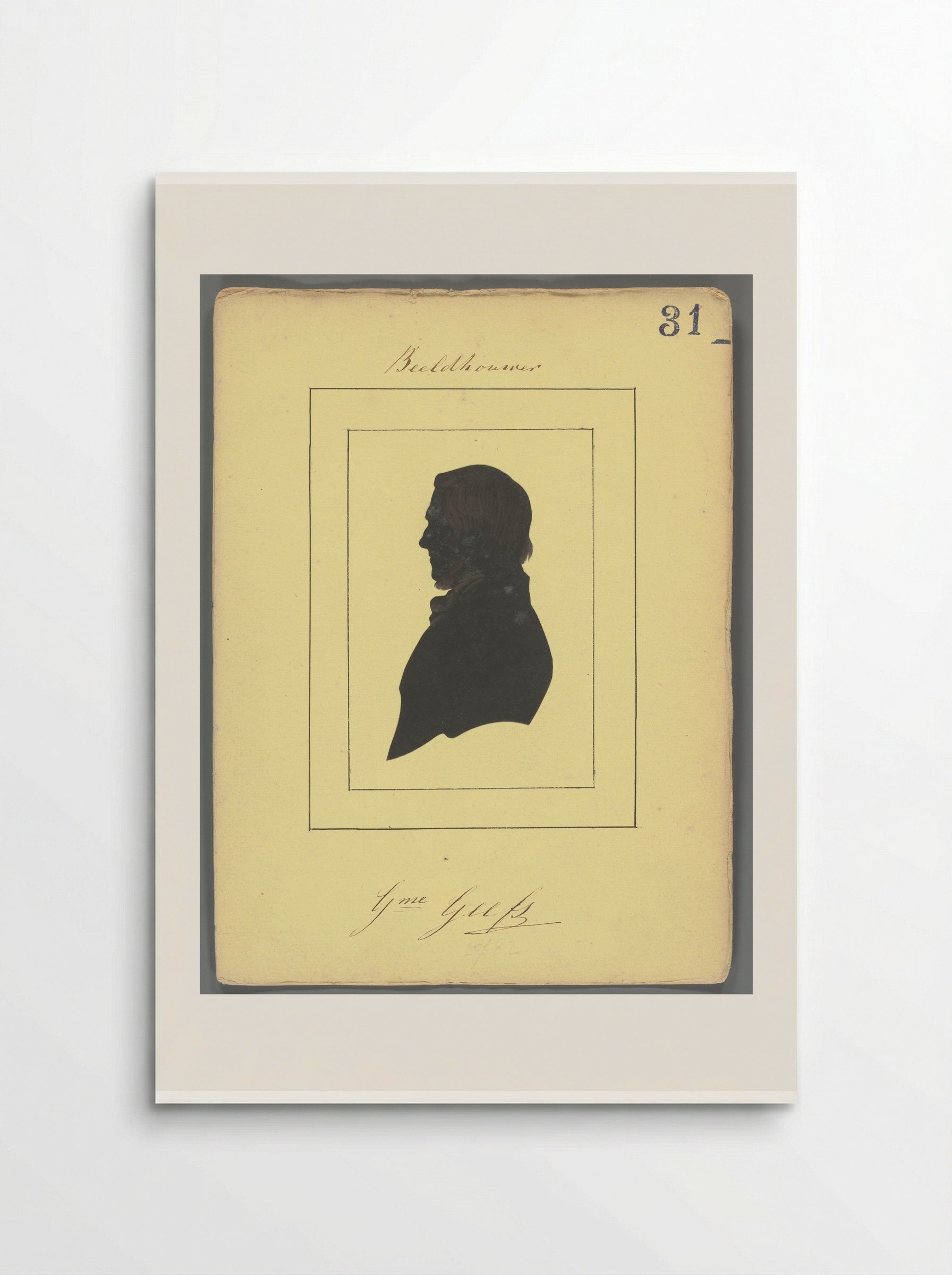 Silhouetportret van Willem Geefs - Elisabeth Alida Haanen - Poster