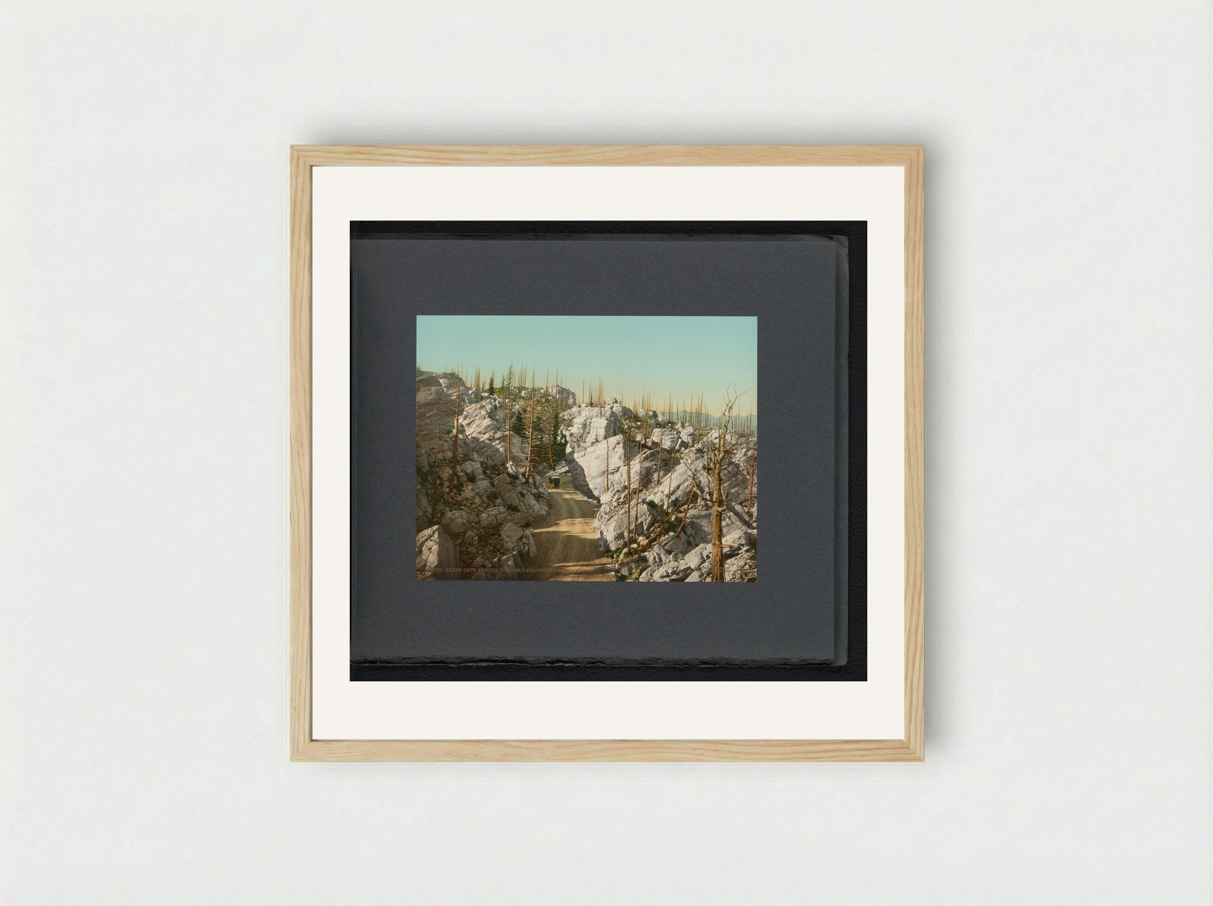 Silver Gate and the Hoodoos, Yellowstone National Park - William Henry Jackson - Framed Print Wood