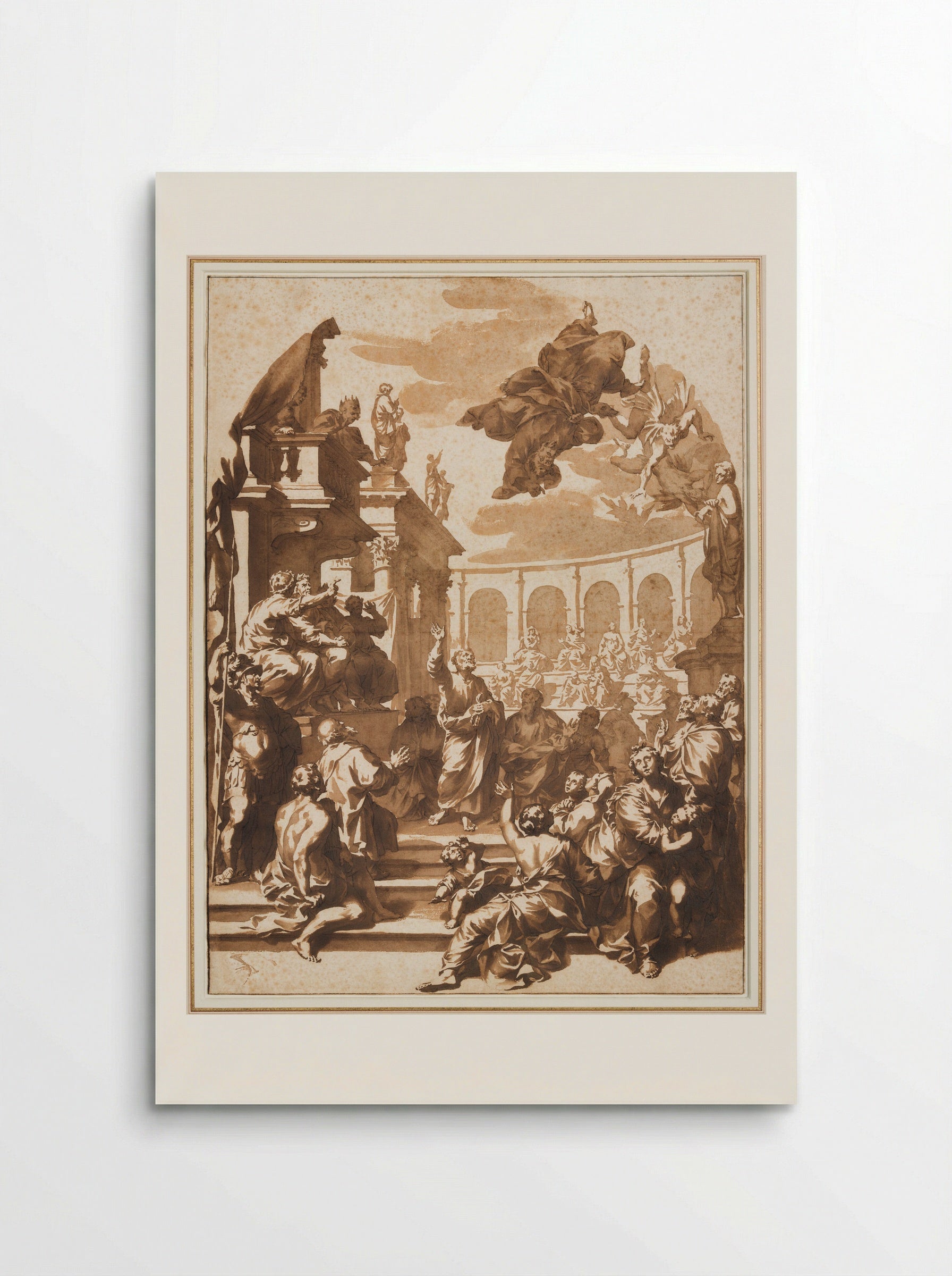 Simon Magus Rebuked by Saint Peter - Jan de Bisschop - Poster