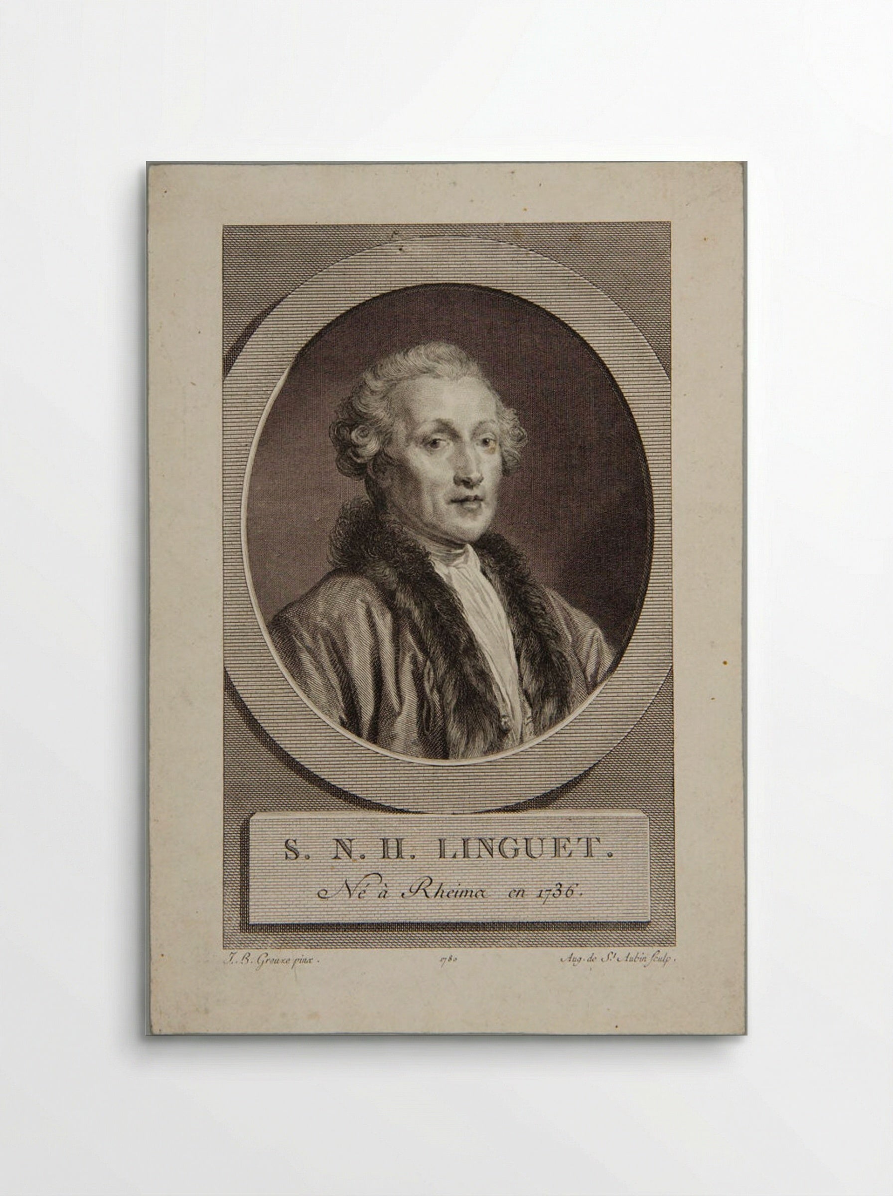Simon-Nicholas Henri Linguet - Augustin de Saint-Aubin - Poster