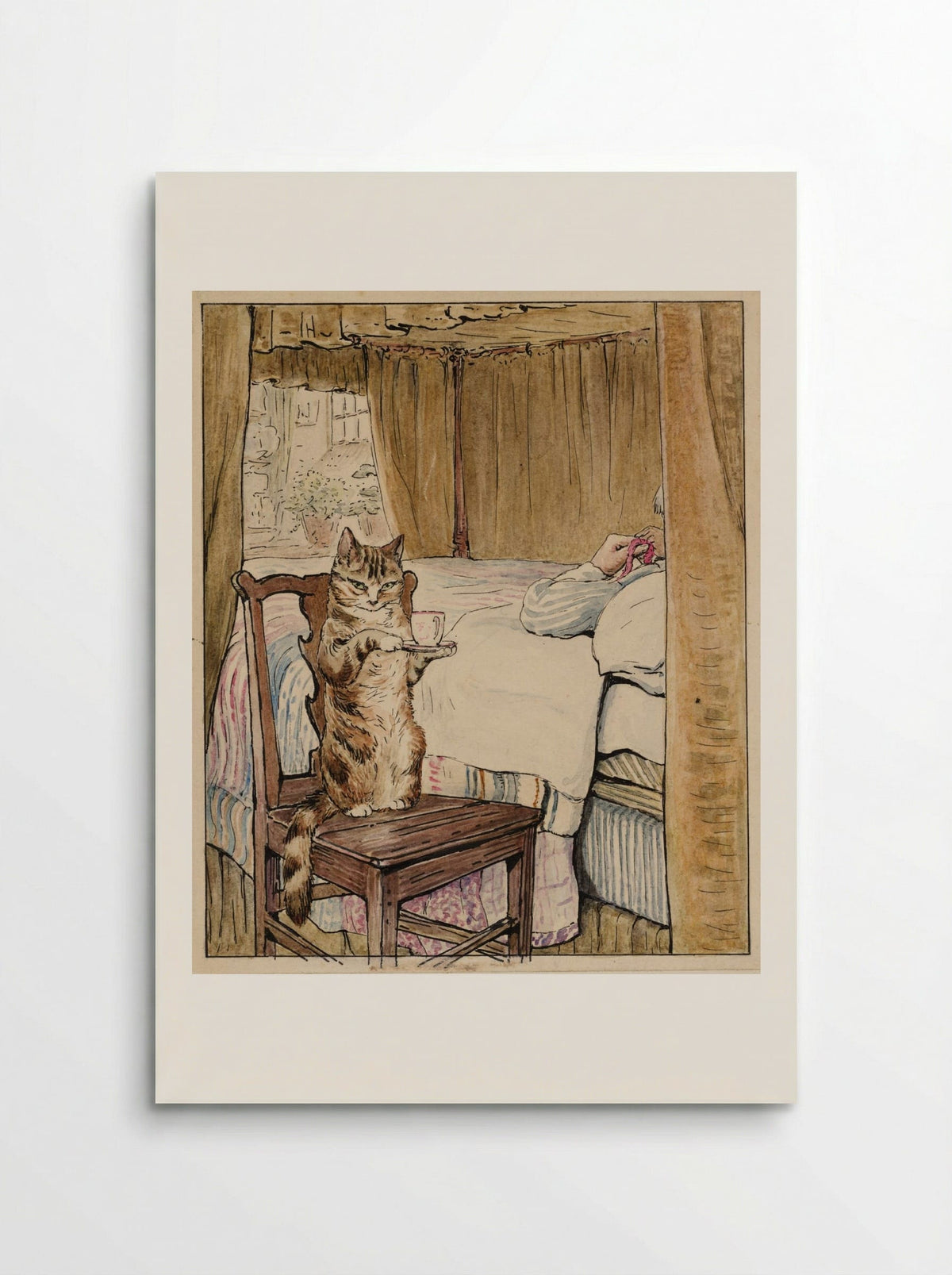 Simpkin at the Tailor’s Bedside - Beatrix Potter - Poster