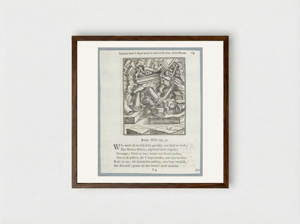 Simsons dood - Jan Klooster - Framed Print Dark Wood