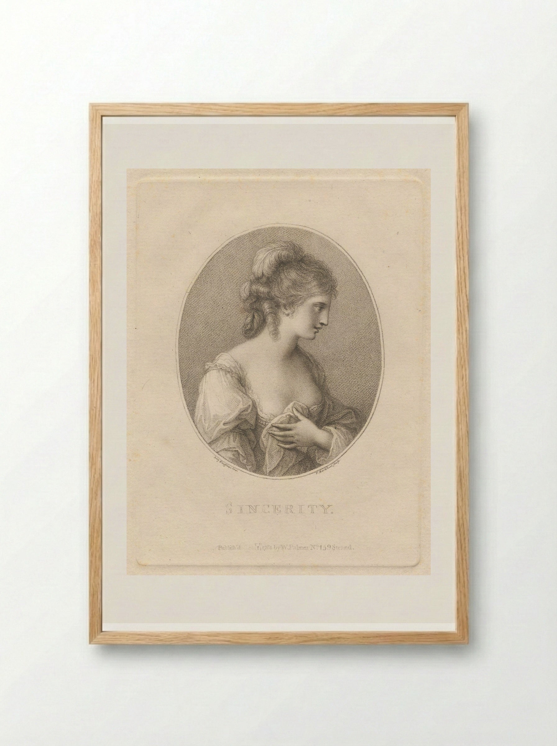 Sincerity - Francesco Bartolozzi - Framed Print Wood