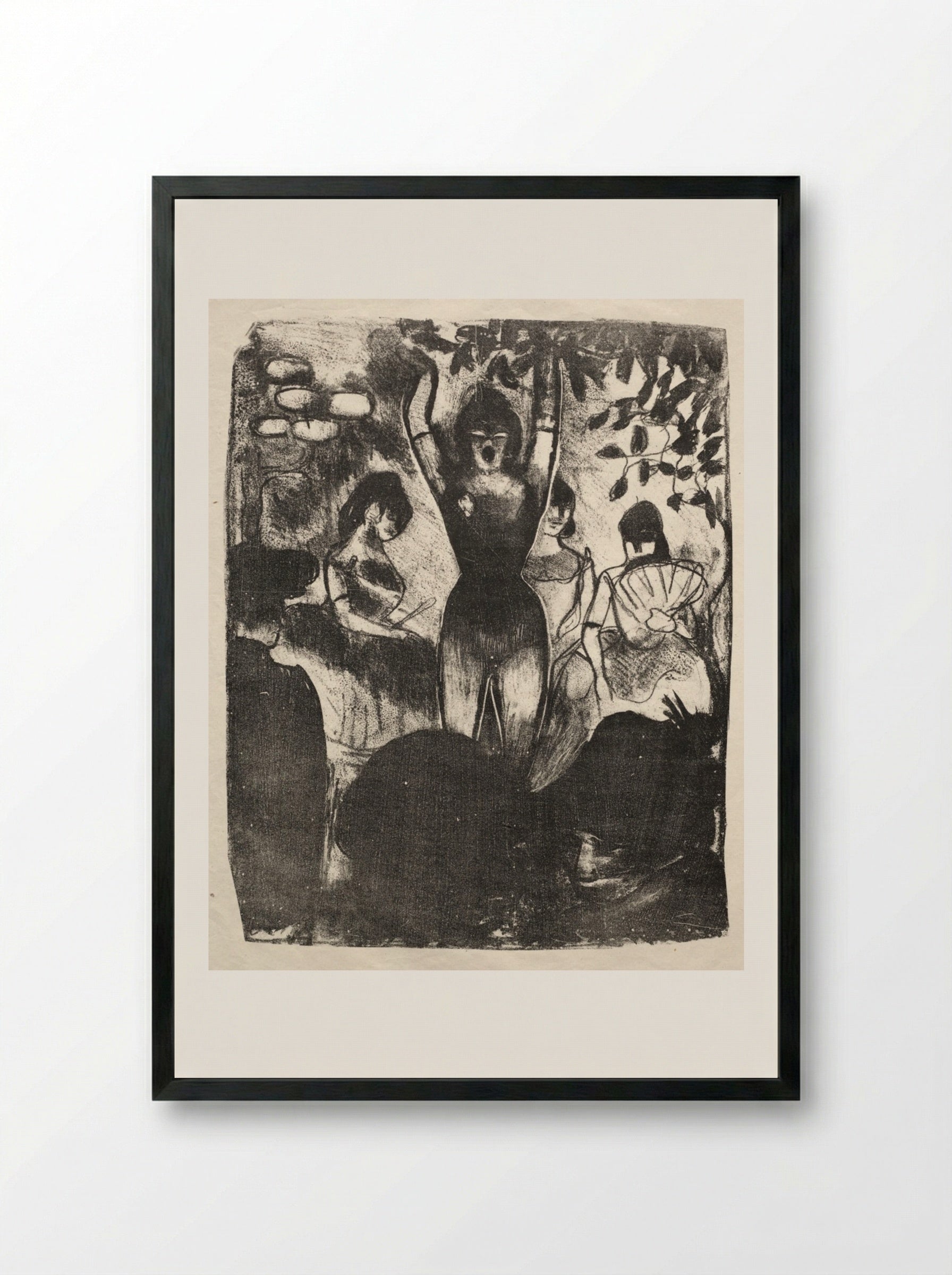Singer at the Café-Concert - Émile Bernard - Framed Print Black