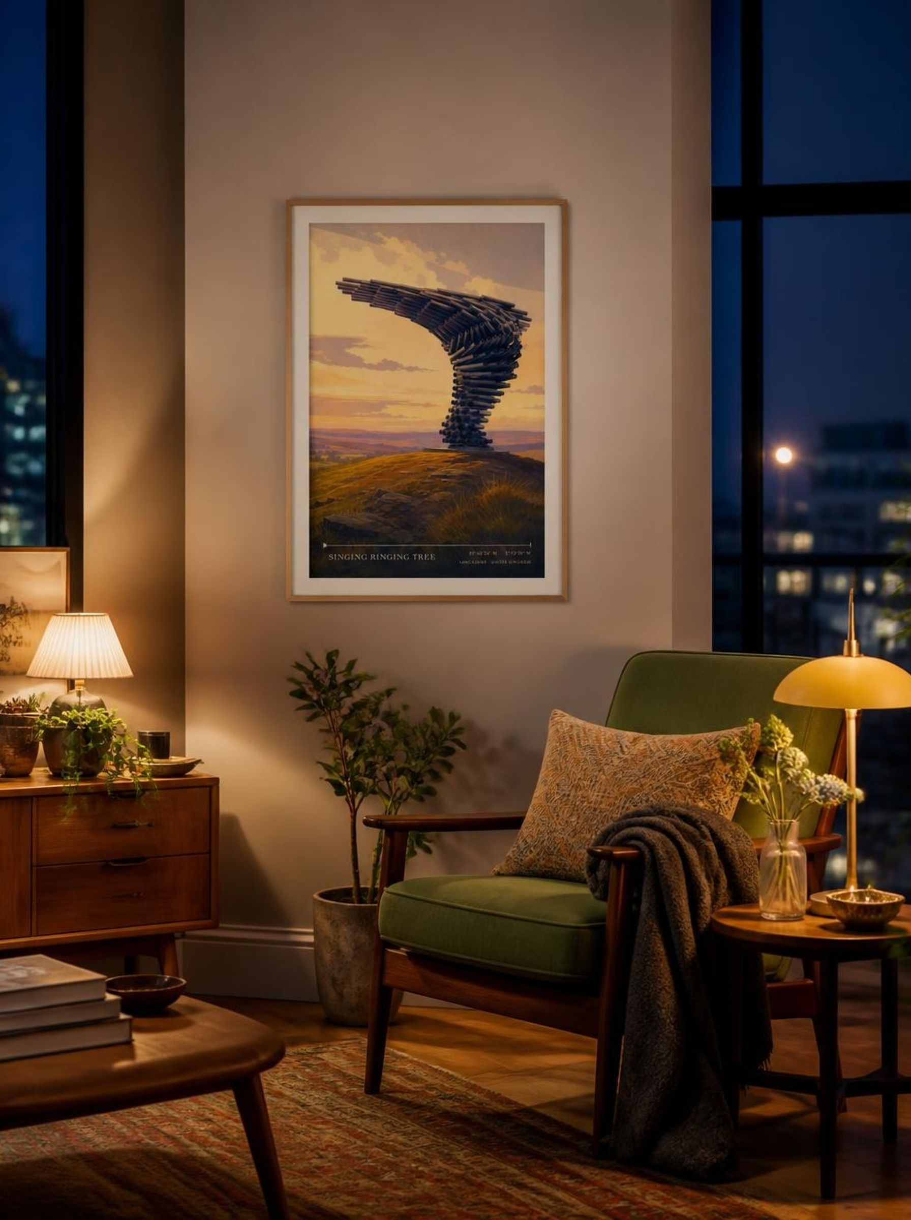 Singing Ringing Tree Lancashire United Kingdom Travel Poster - Lifestyle