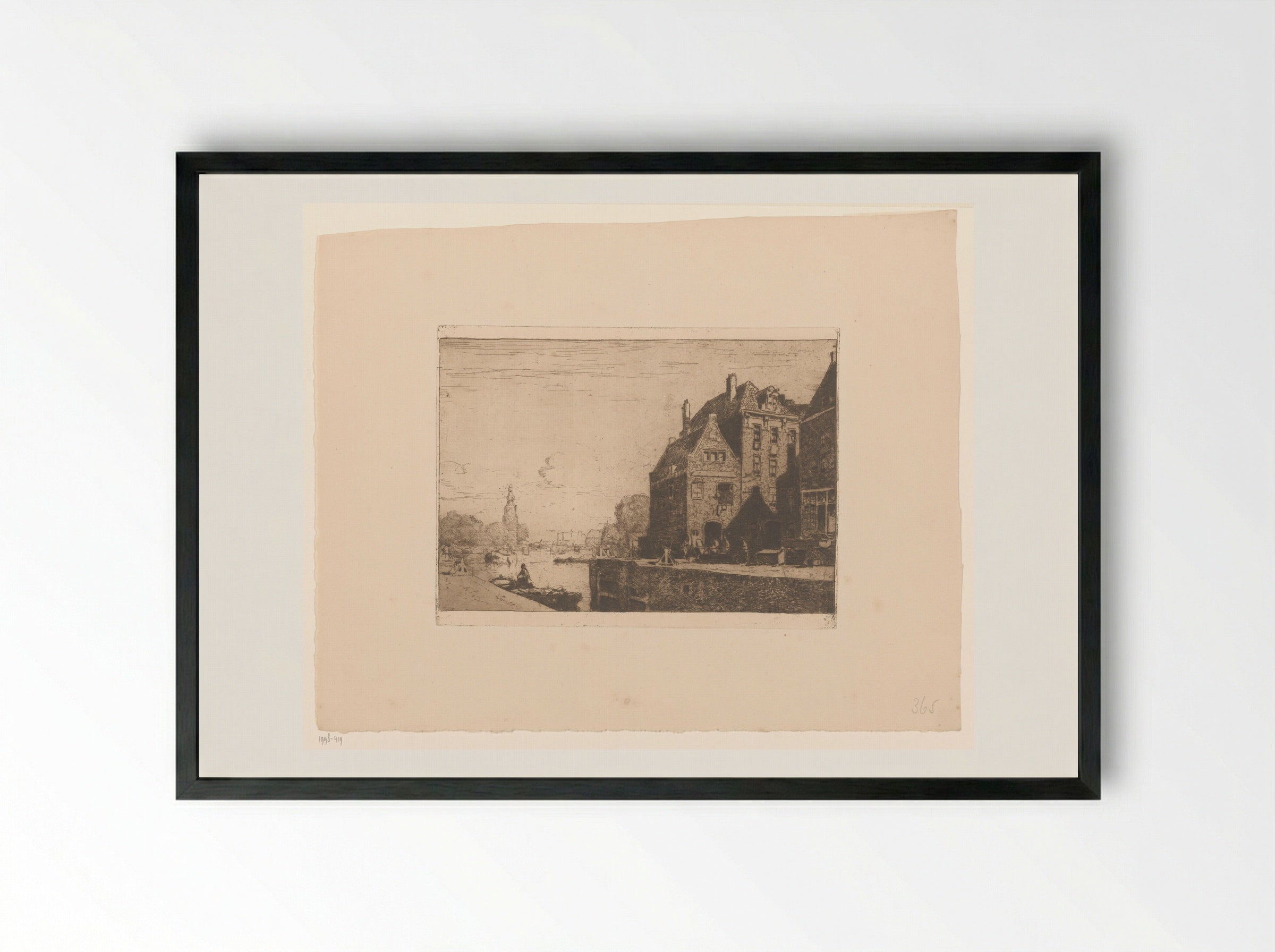 Sint Antoniesluis, Amsterdam - Cornelis Vreedenburgh - Framed Print Black