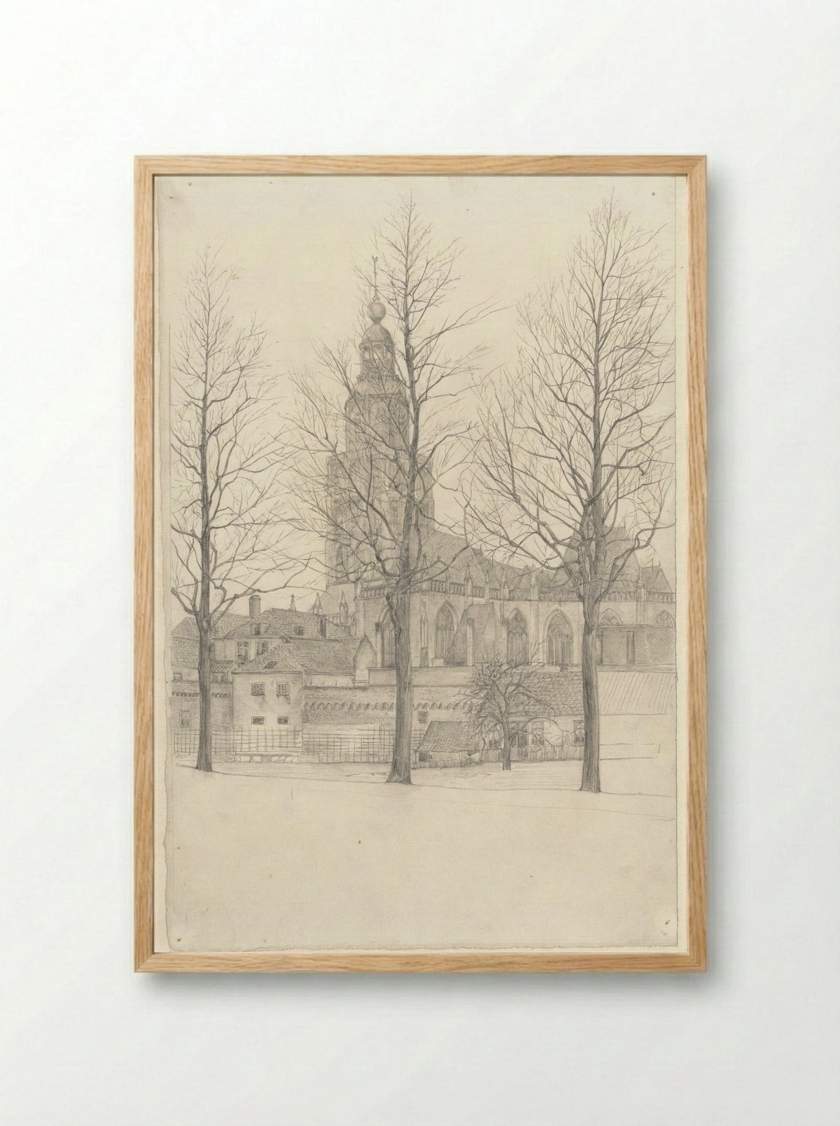 Sint Walburgskerk te Zutphen - Johanna Quirina van Regteren Altena - Framed Print Wood