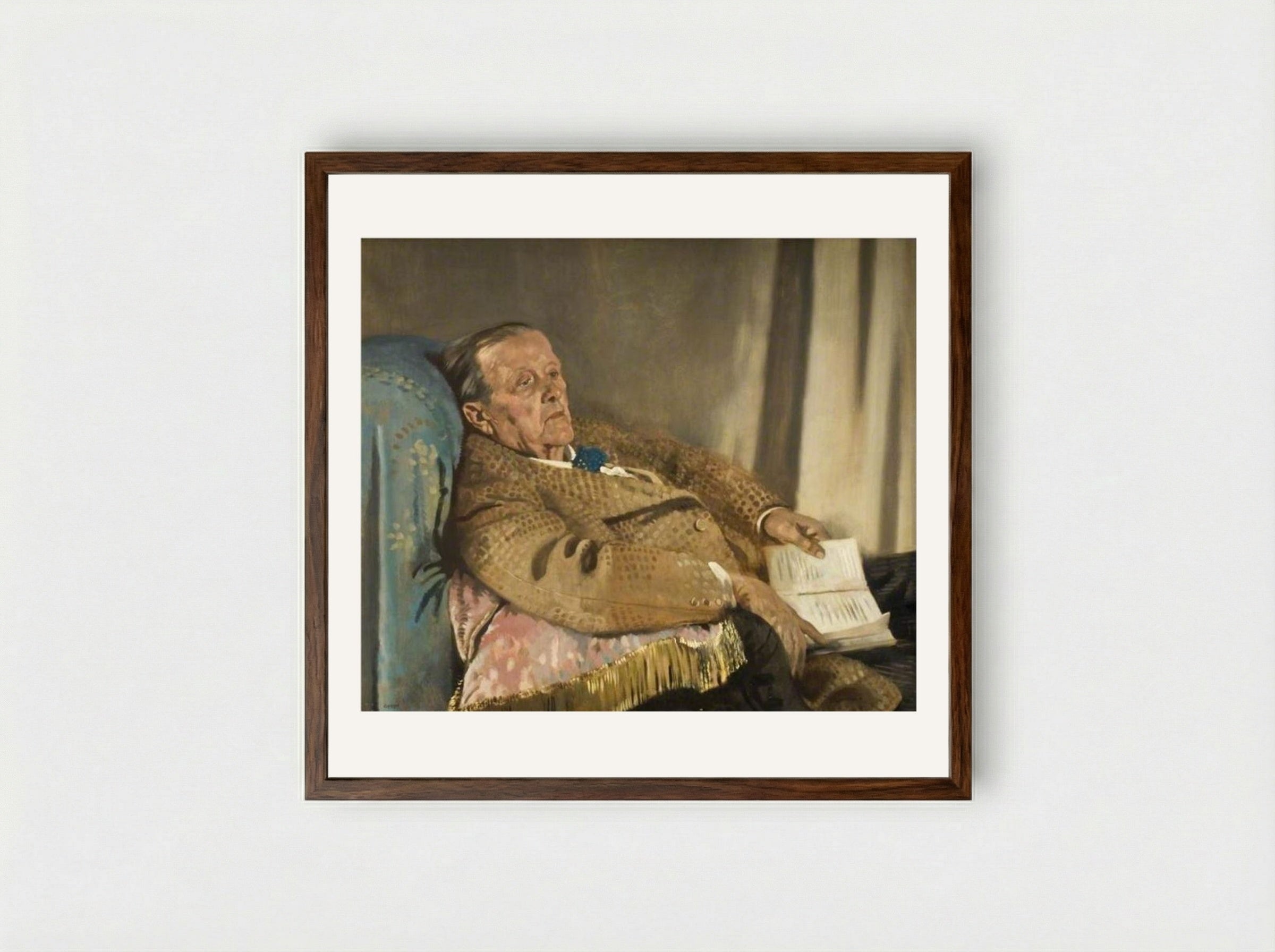 Sir Edwin Ray Lankester - William Orpen - Framed Print Dark Wood