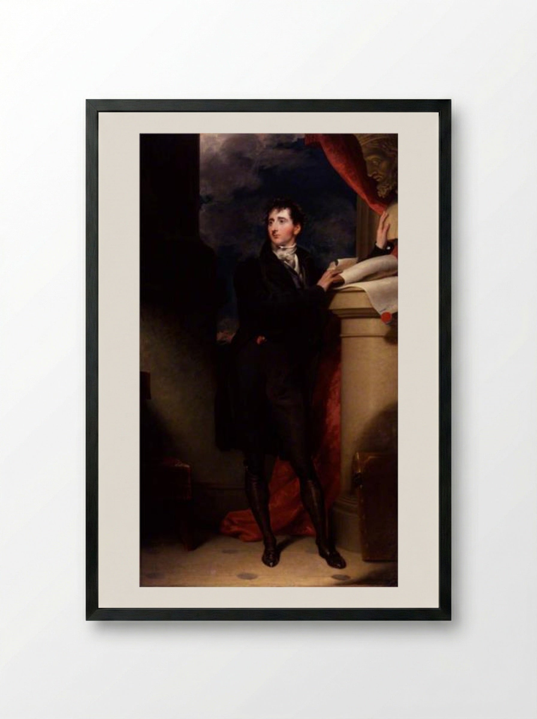 Sir Francis Burdett, 5th Bt - Sir Thomas Lawrence - Framed Print Black