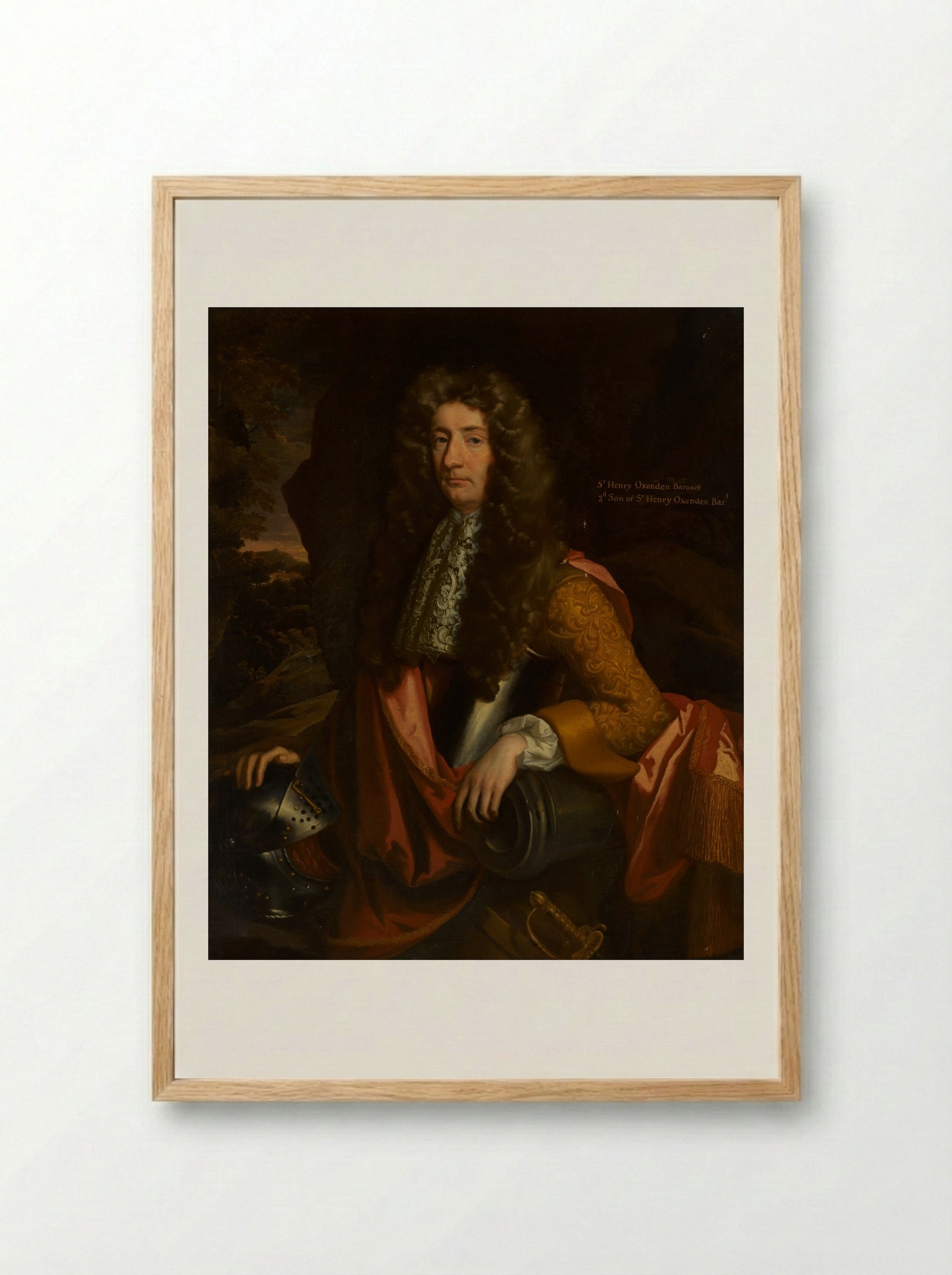 Sir Henry Oxenden, 2nd Baronet - John Riley - Framed Print Wood