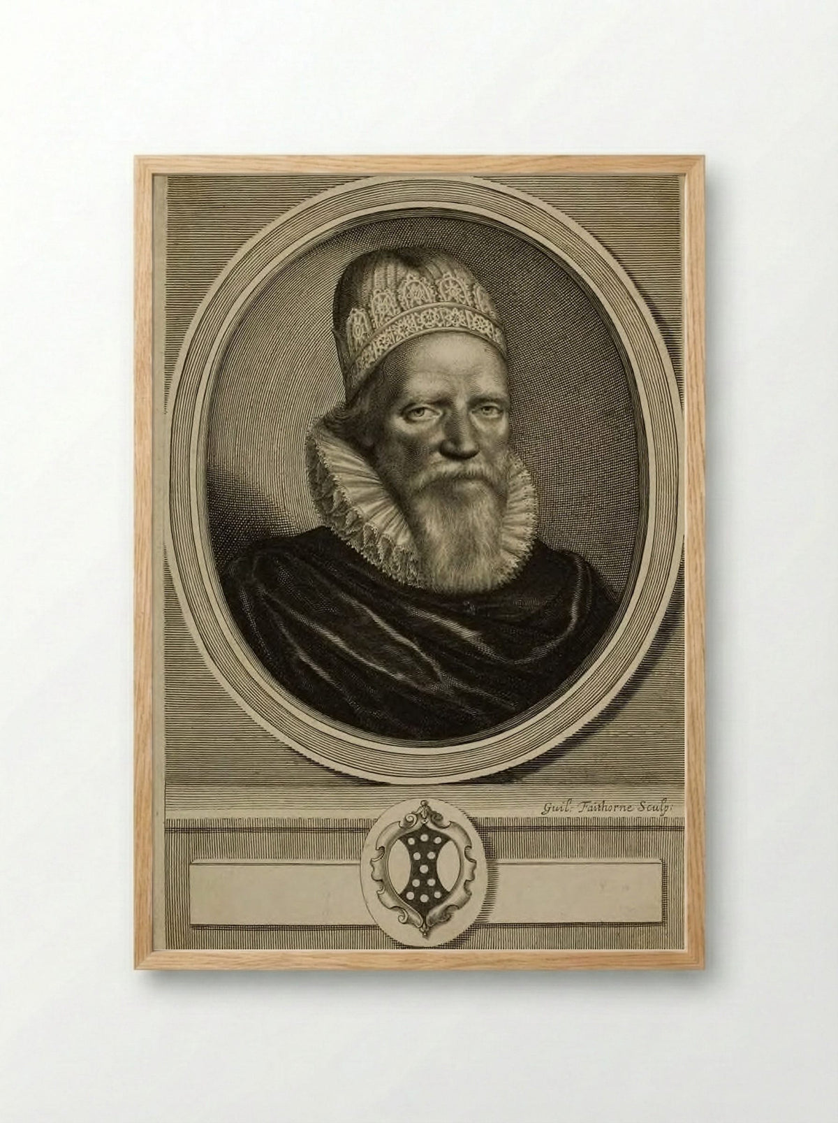 Sir Henry Spelman - William Faithorne the Elder - Framed Print Wood