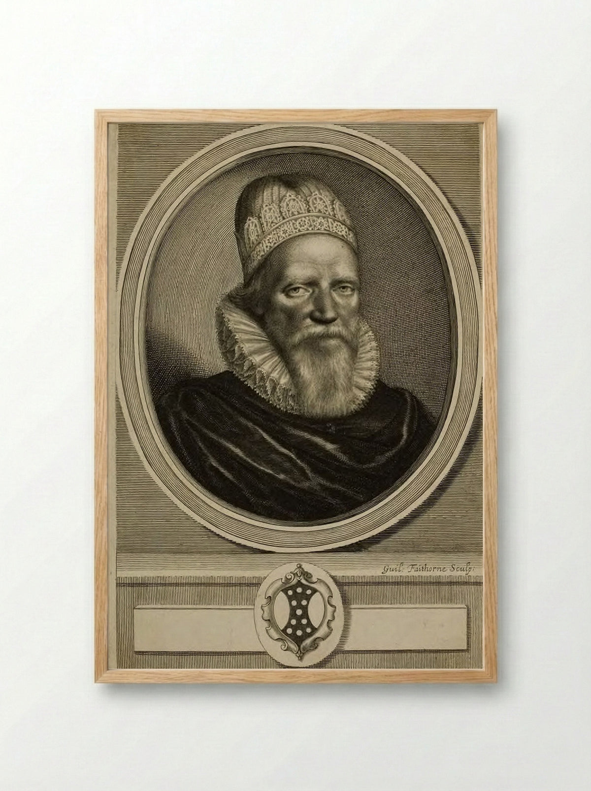 Sir Henry Spelman - William Faithorne the Elder - Framed Print Wood