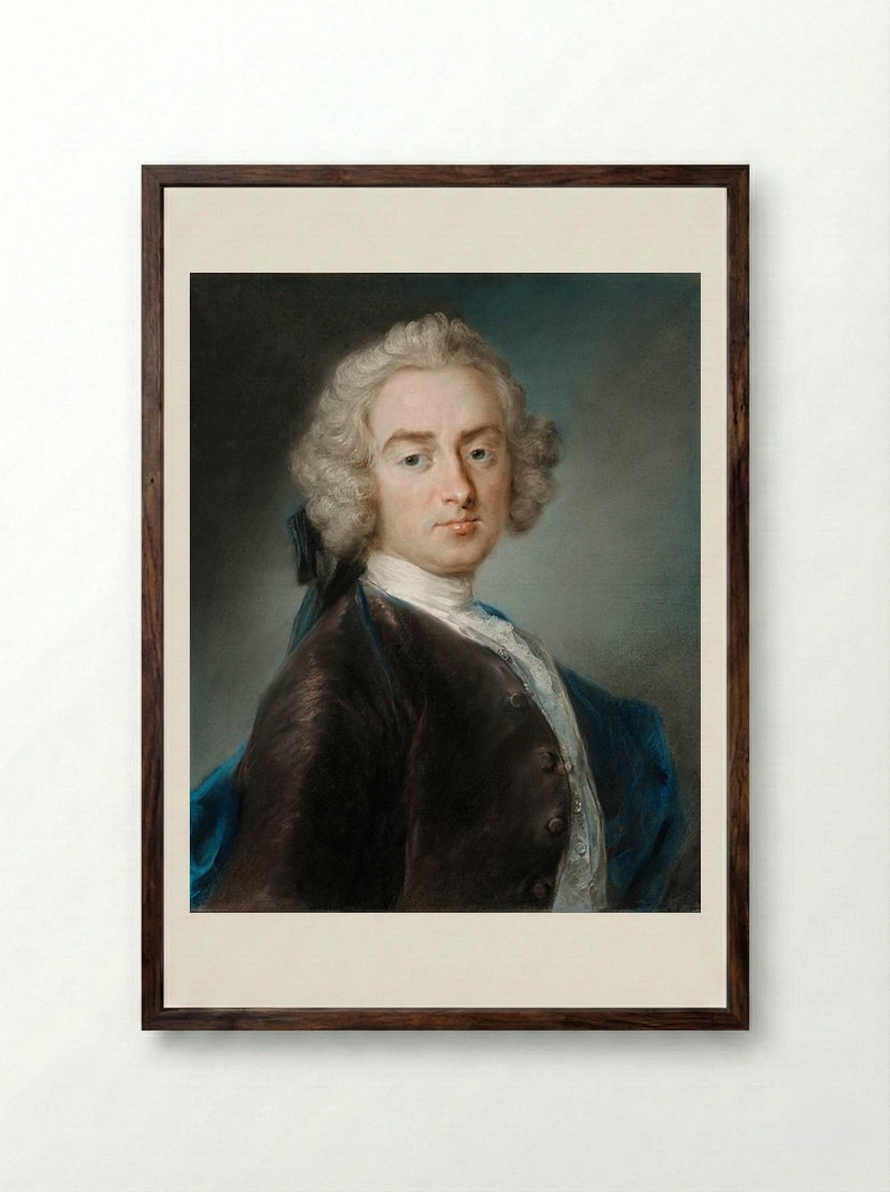 Sir James Gray, Second Baronet - Rosalba Carriera - Framed Print Dark Wood